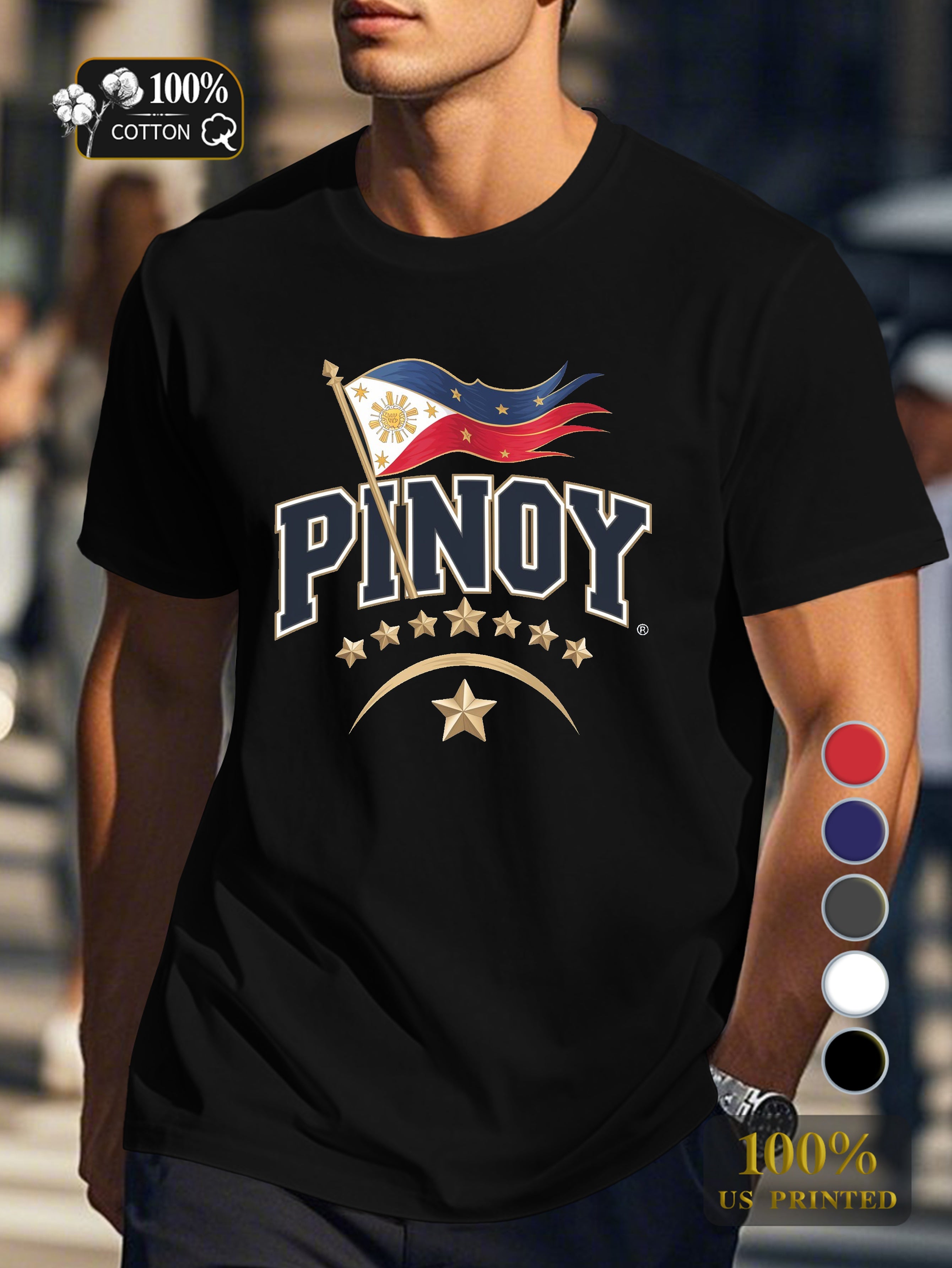 Filipino pride illustration Men's pure cotton Tshirt Comfort Fit