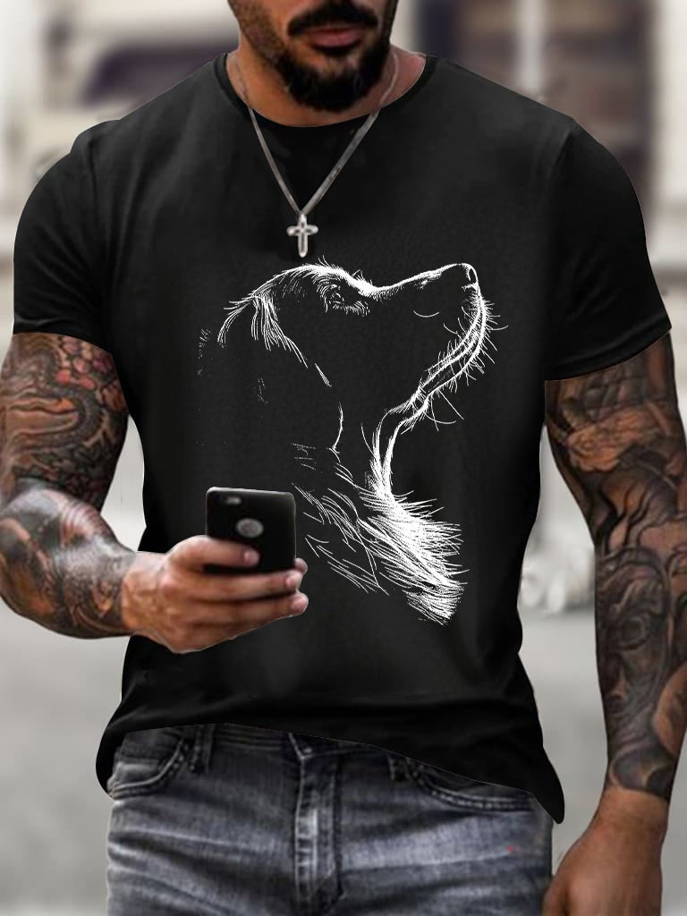 Golden Retriever Printed Casual T-shirt