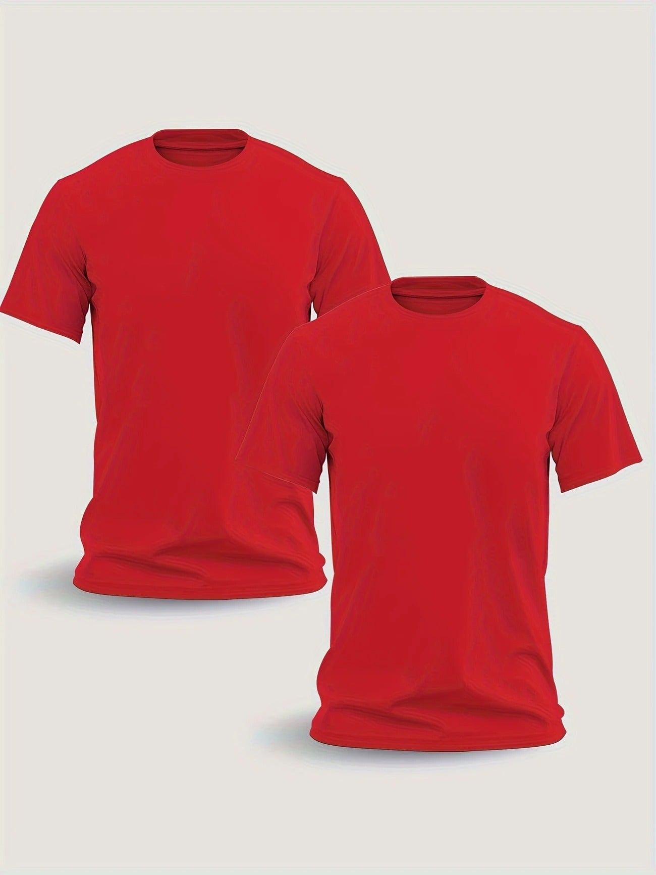 Fashionable And Comfortable Solid Color Full-shouldered Short-sleeved T-shirts