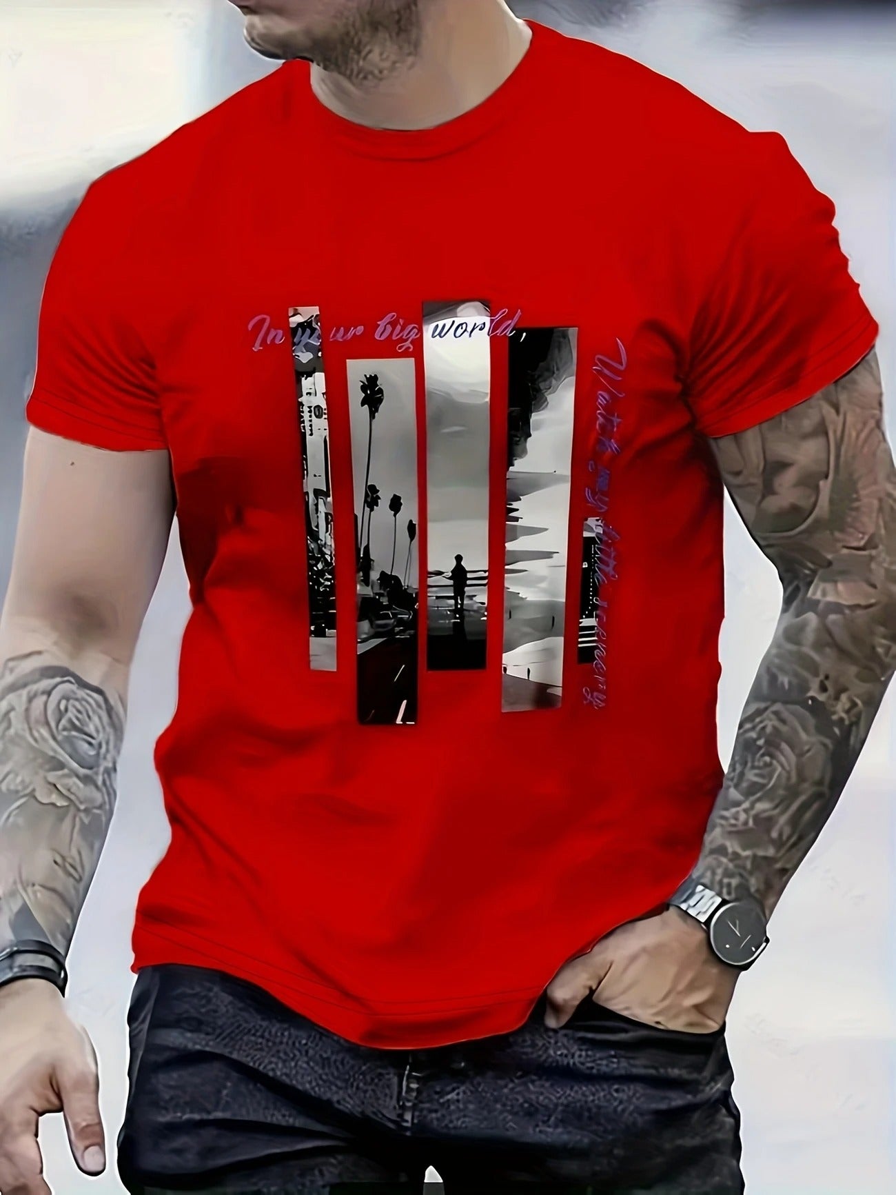 Palm Tree & "In Your Big World" T-Shirt