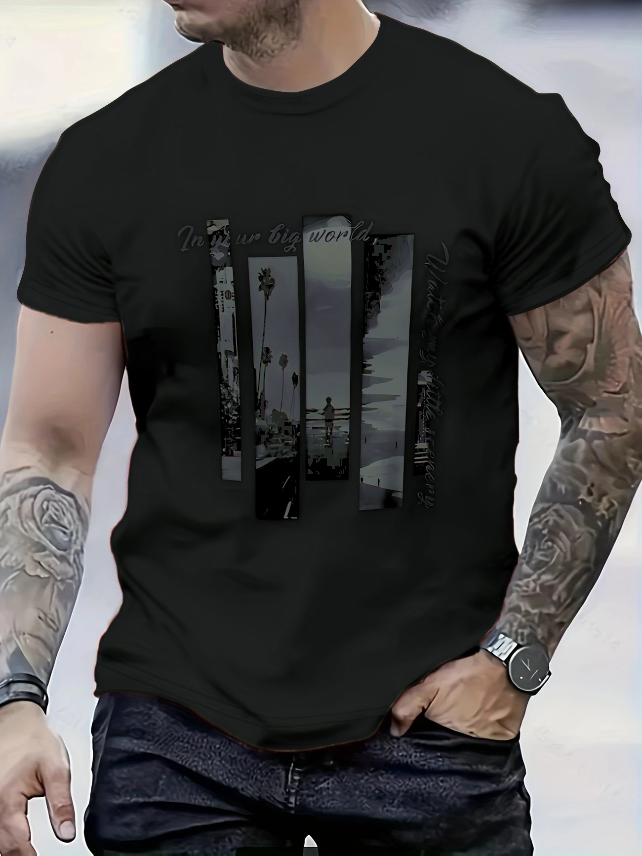 Palm Tree & "In Your Big World" T-Shirt