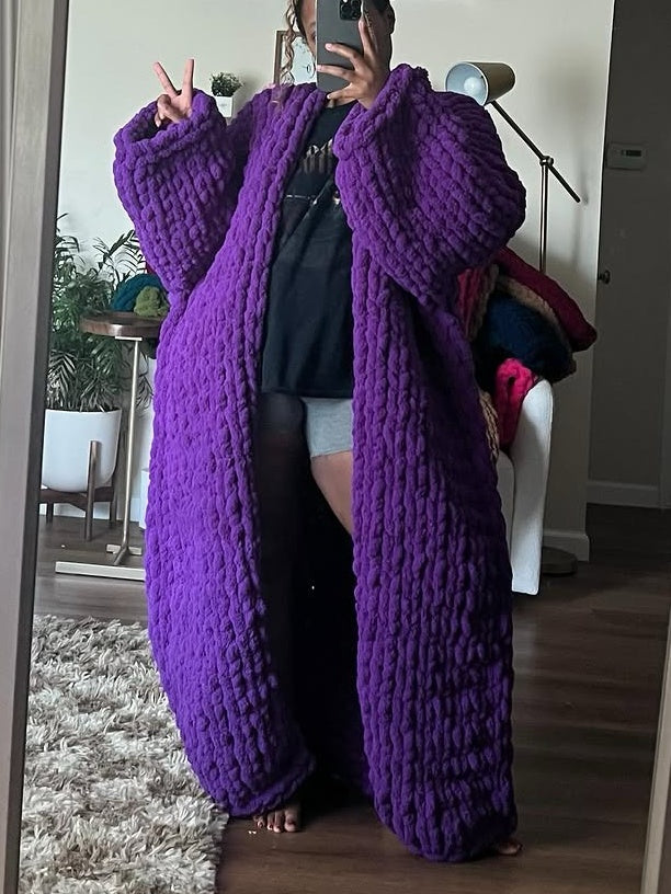 Thickened Sweater Loose Long Cardigan