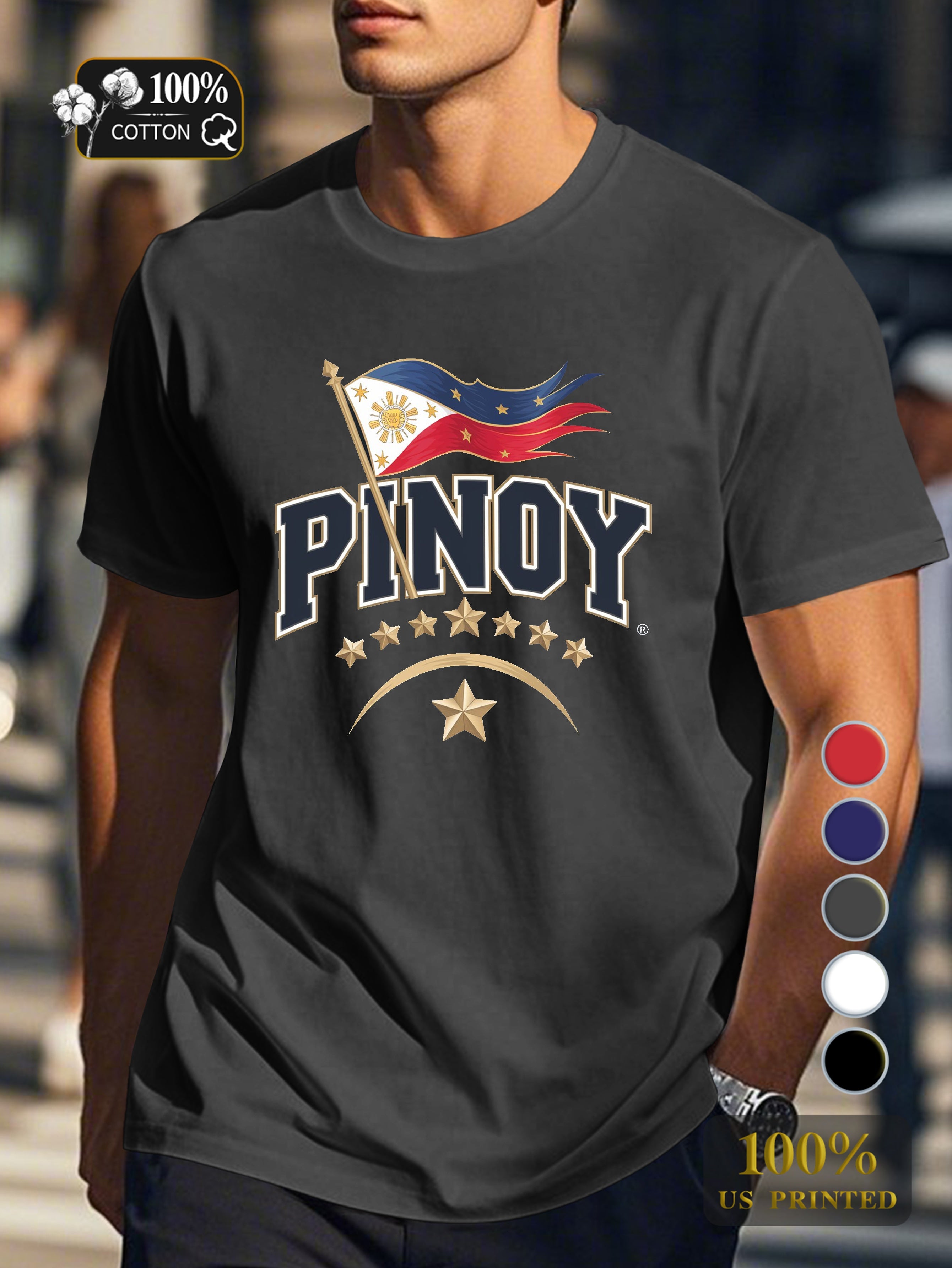 Filipino pride illustration Men's pure cotton Tshirt Comfort Fit