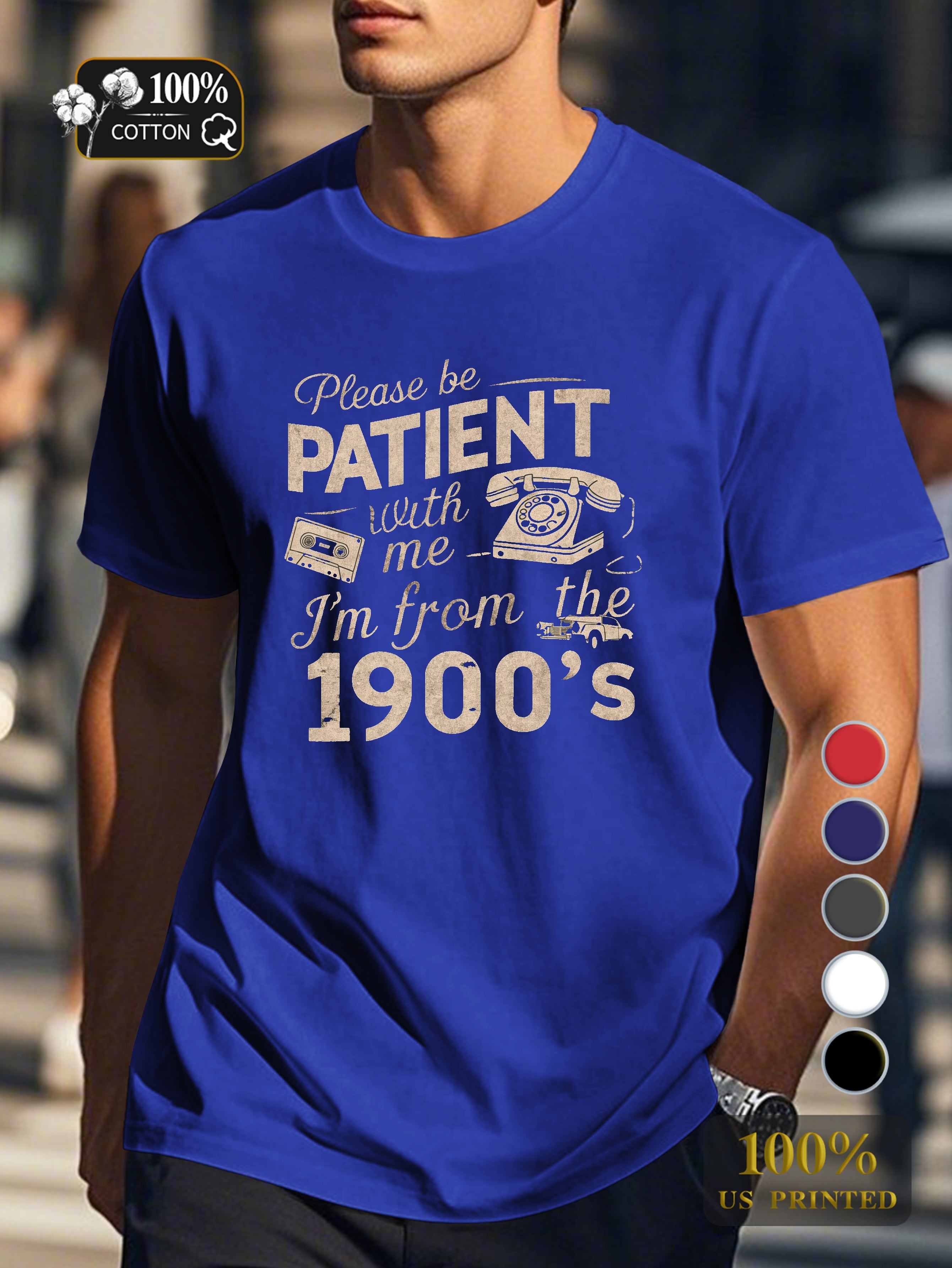 PLEASE BE PATIENT Men's pure cotton Tshirt Comfort Fit