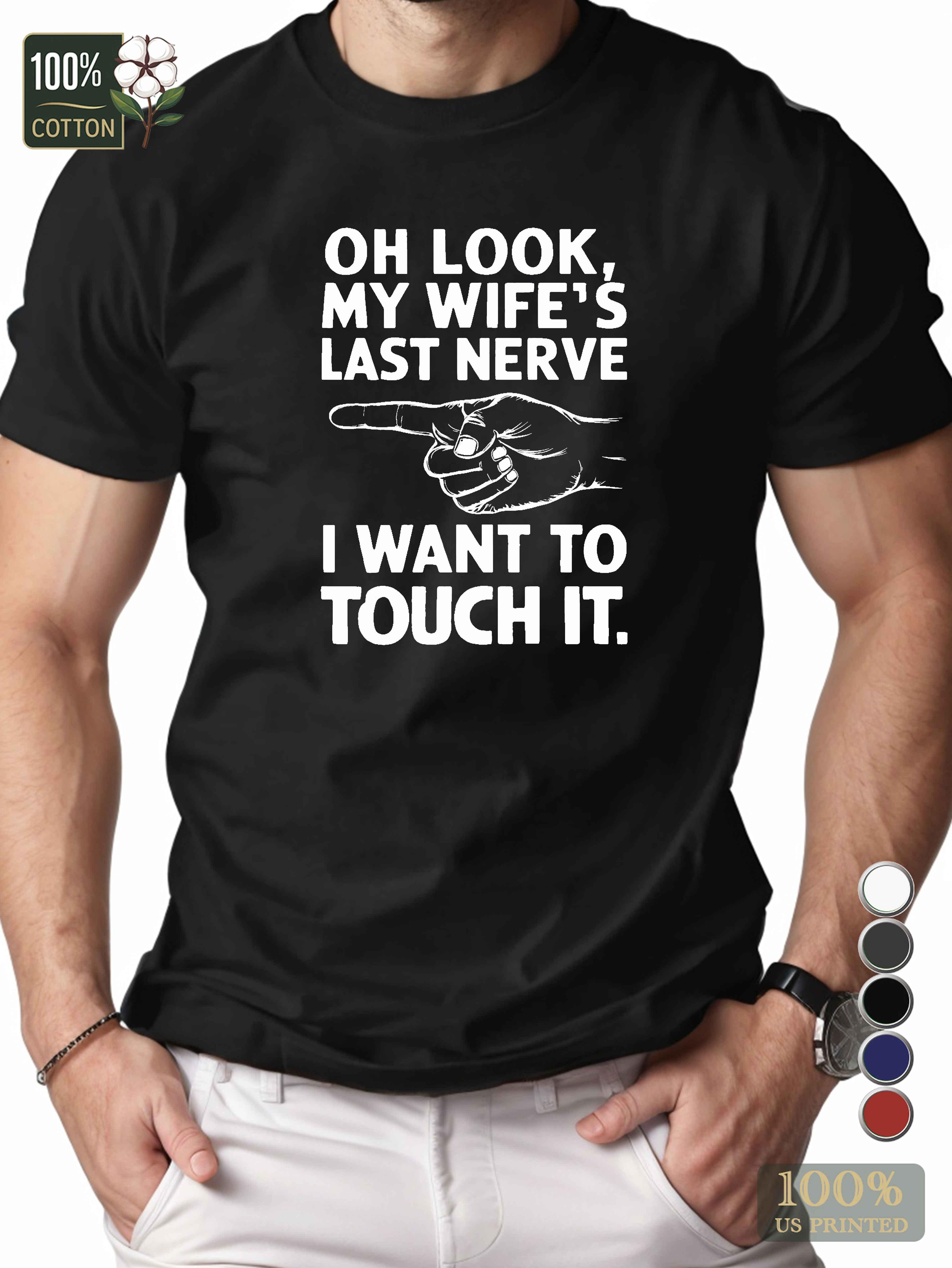 humorous text illustration Men's pure cotton Tshirt Comfort Fit