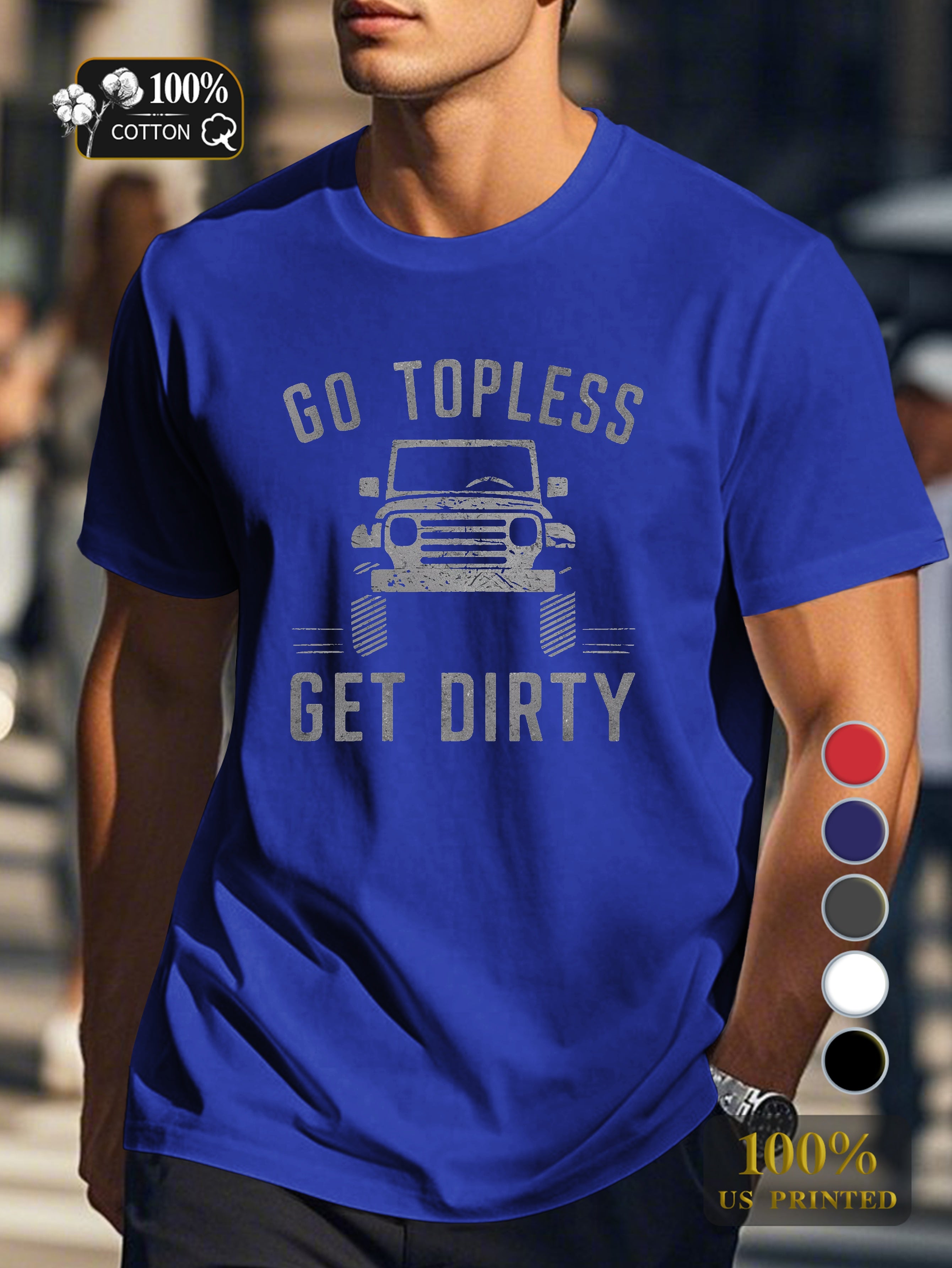 rugged off road vehicle Men's pure cotton Tshirt Comfort Fit