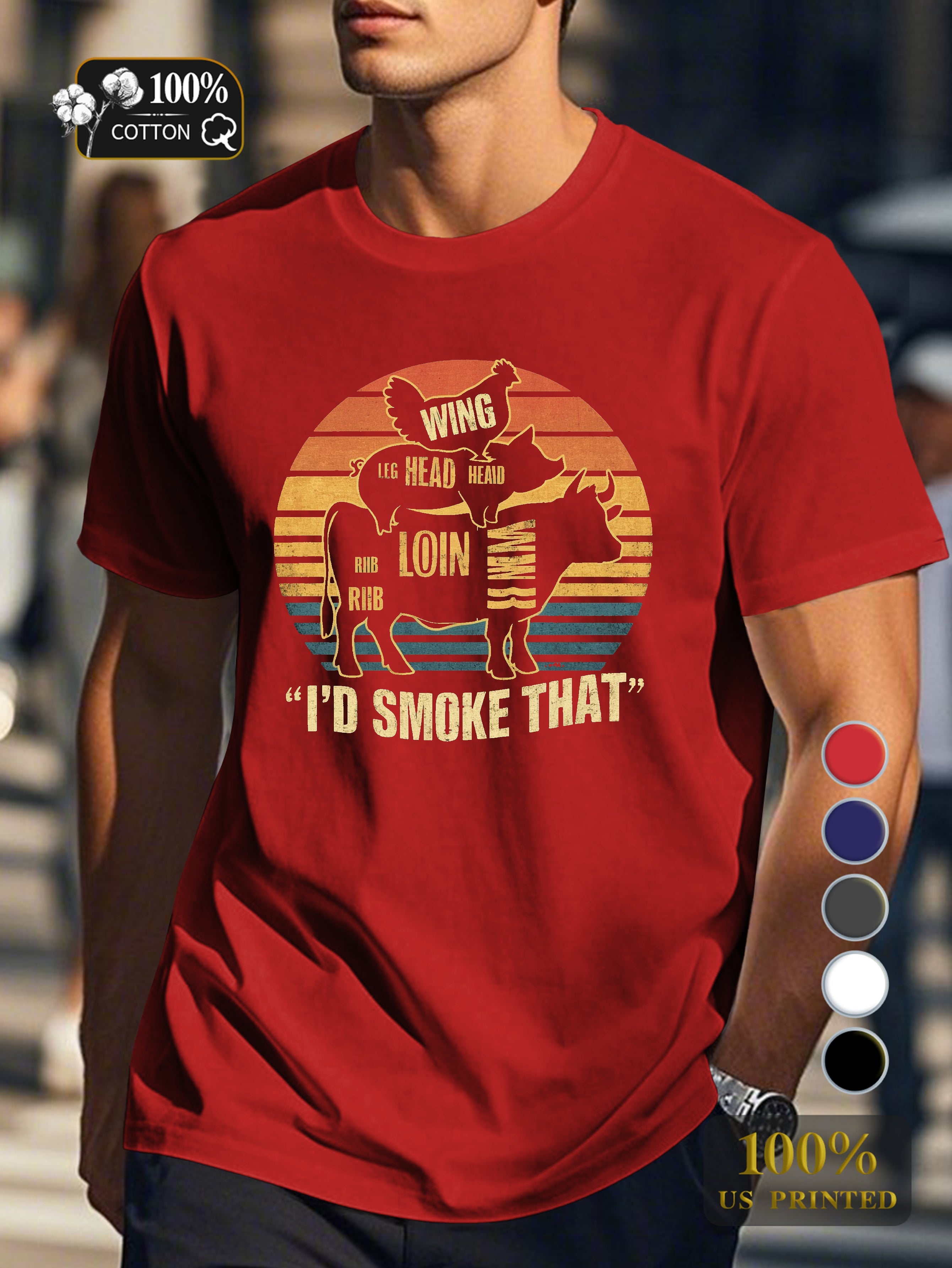 I D SMOKE THAT Men's pure cotton Tshirt Comfort Fit