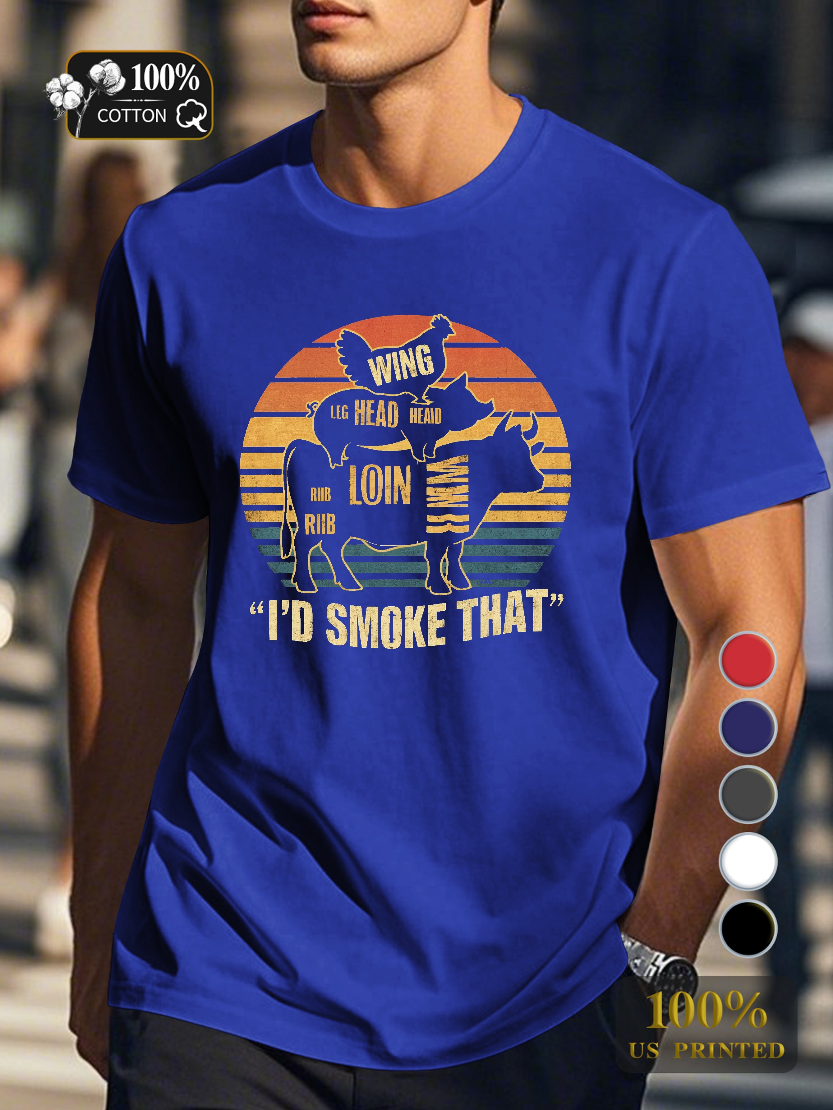 I D SMOKE THAT Men's pure cotton Tshirt Comfort Fit