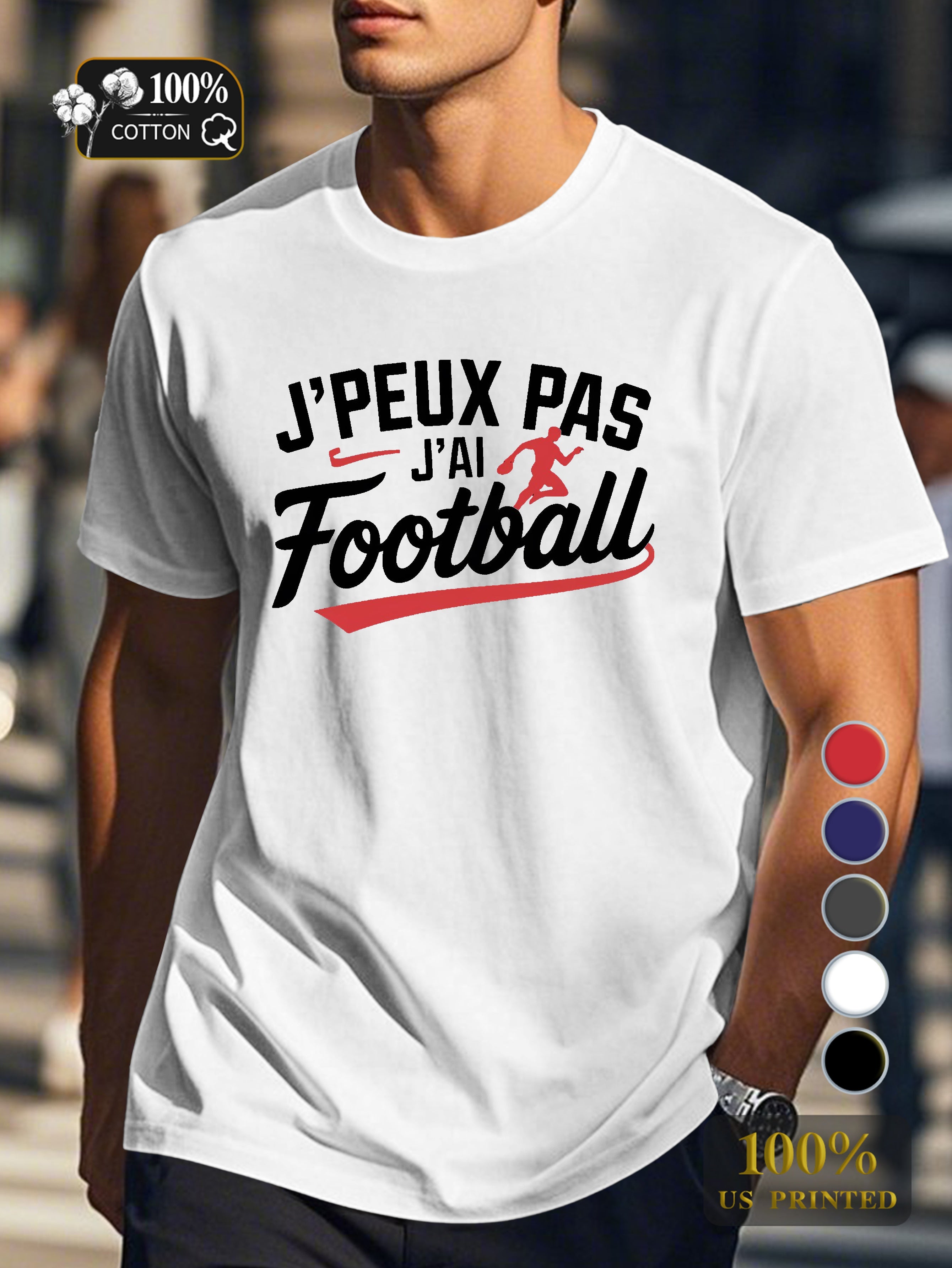 I can t I have football Men's pure cotton Tshirt Comfort Fit