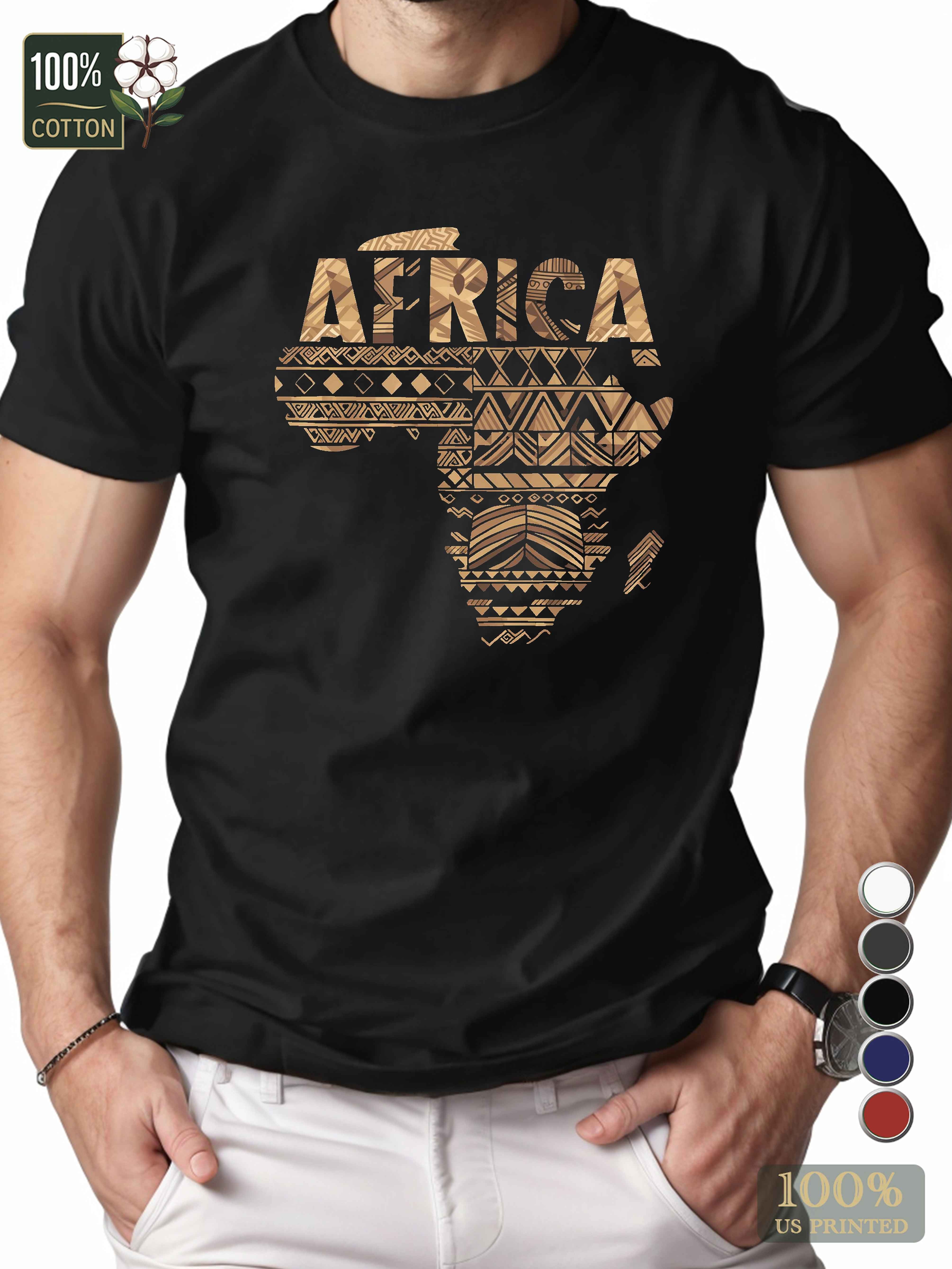 AFRICA in tribal patterns Men's pure cotton Tshirt Comfort Fit