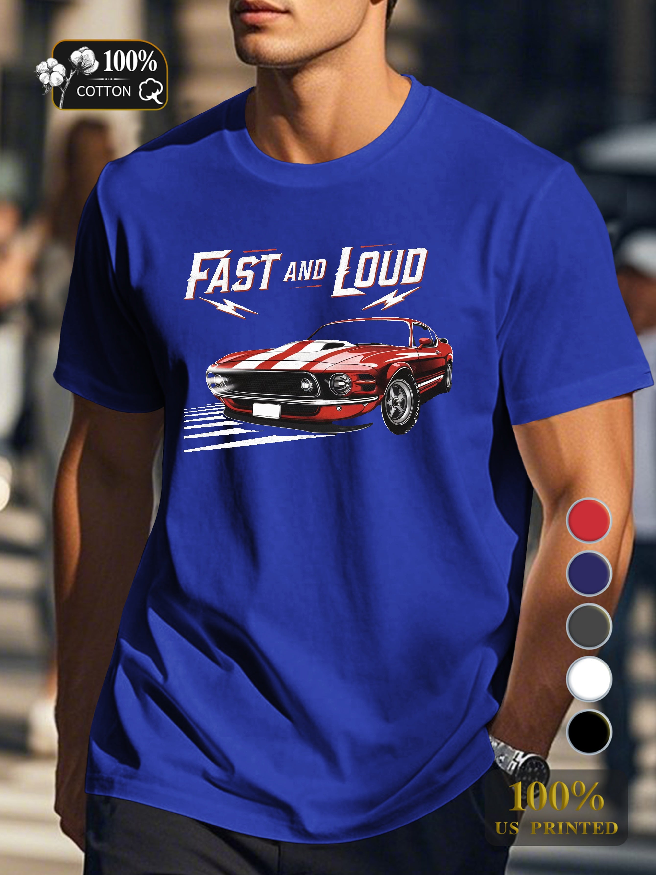 FAST AND LOUD Men's pure cotton Tshirt Comfort Fit