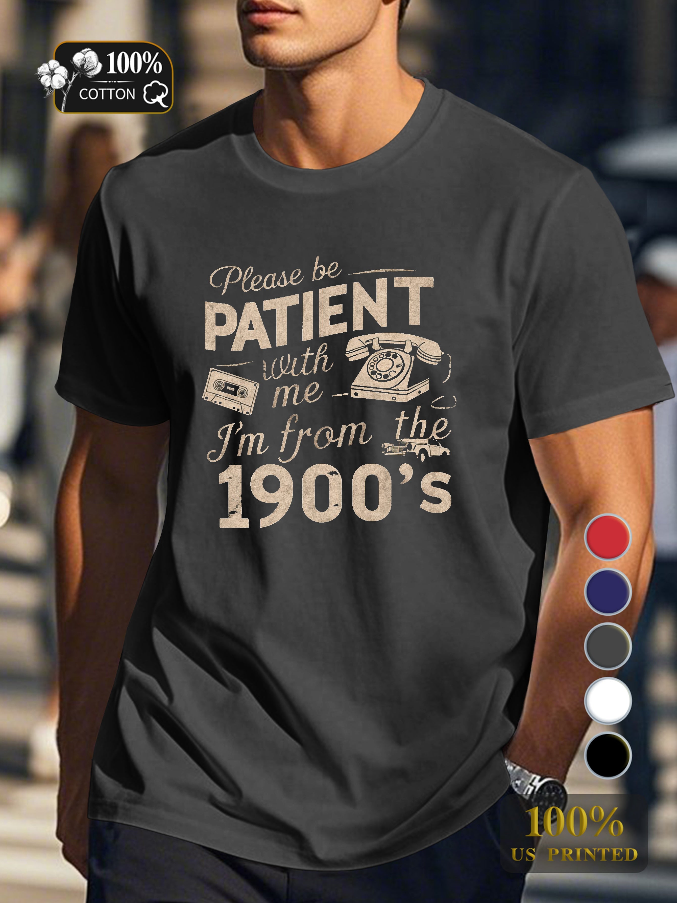 PLEASE BE PATIENT Men's pure cotton Tshirt Comfort Fit