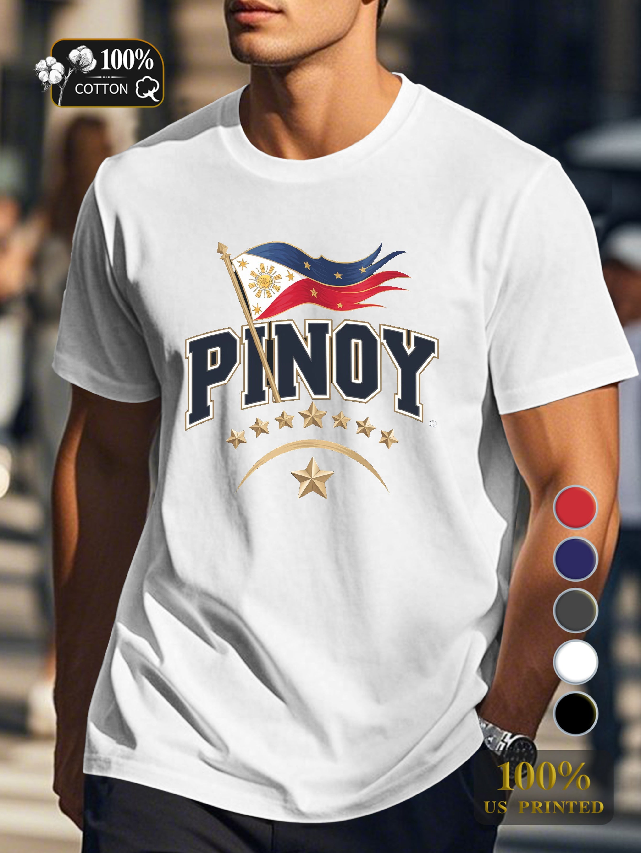 Filipino pride illustration Men's pure cotton Tshirt Comfort Fit