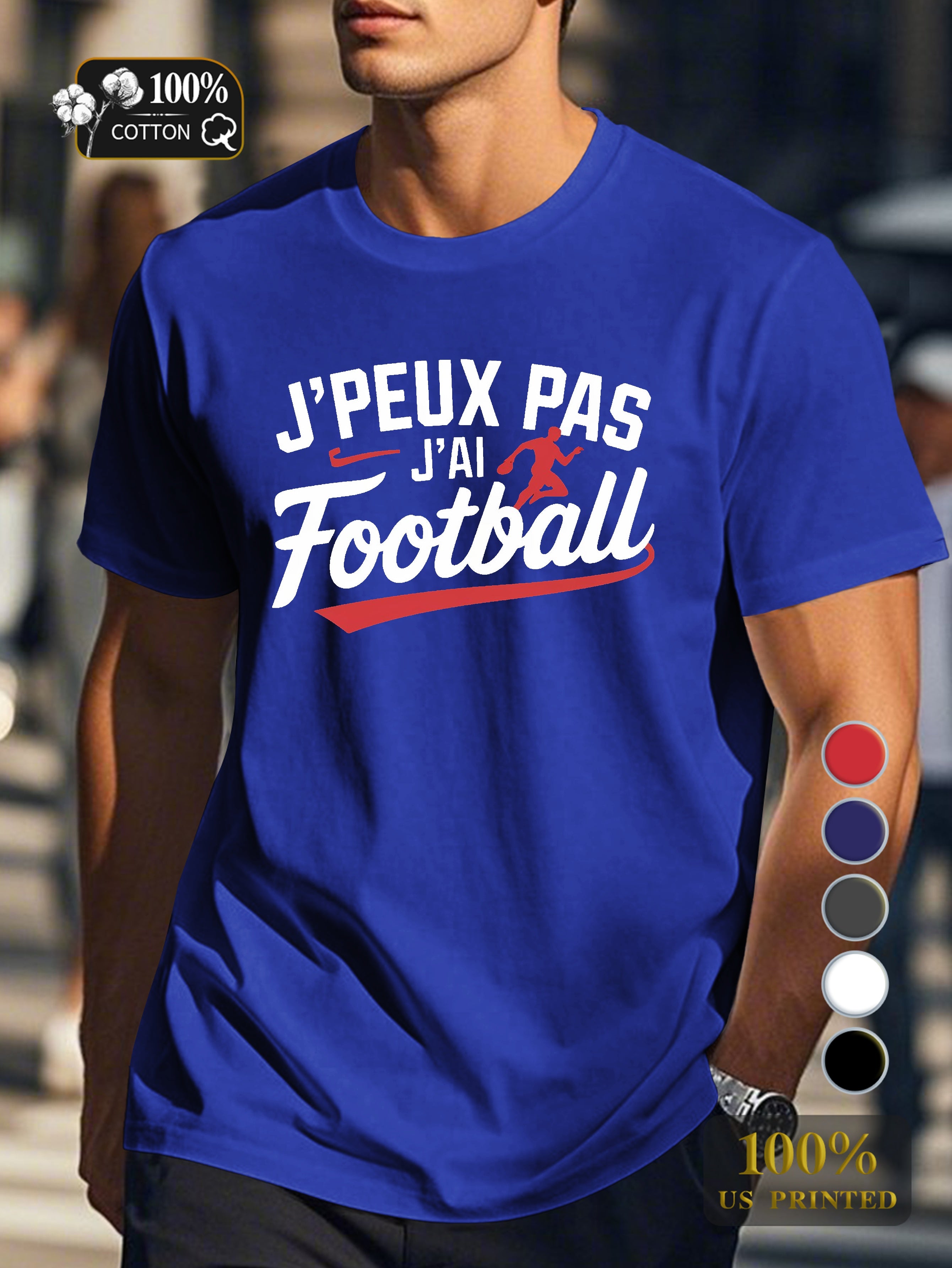 I can t I have football Men's pure cotton Tshirt Comfort Fit