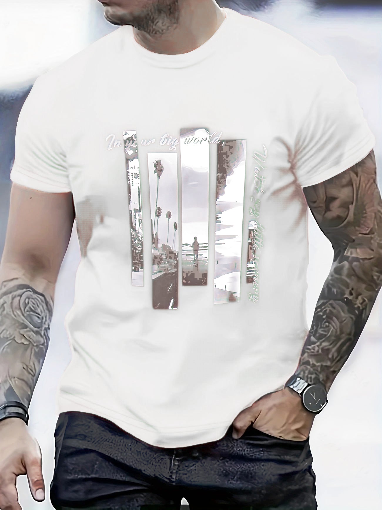 Palm Tree & "In Your Big World" T-Shirt