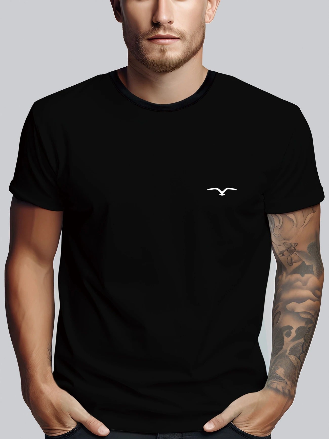 Seagull Print Casual T-shirt