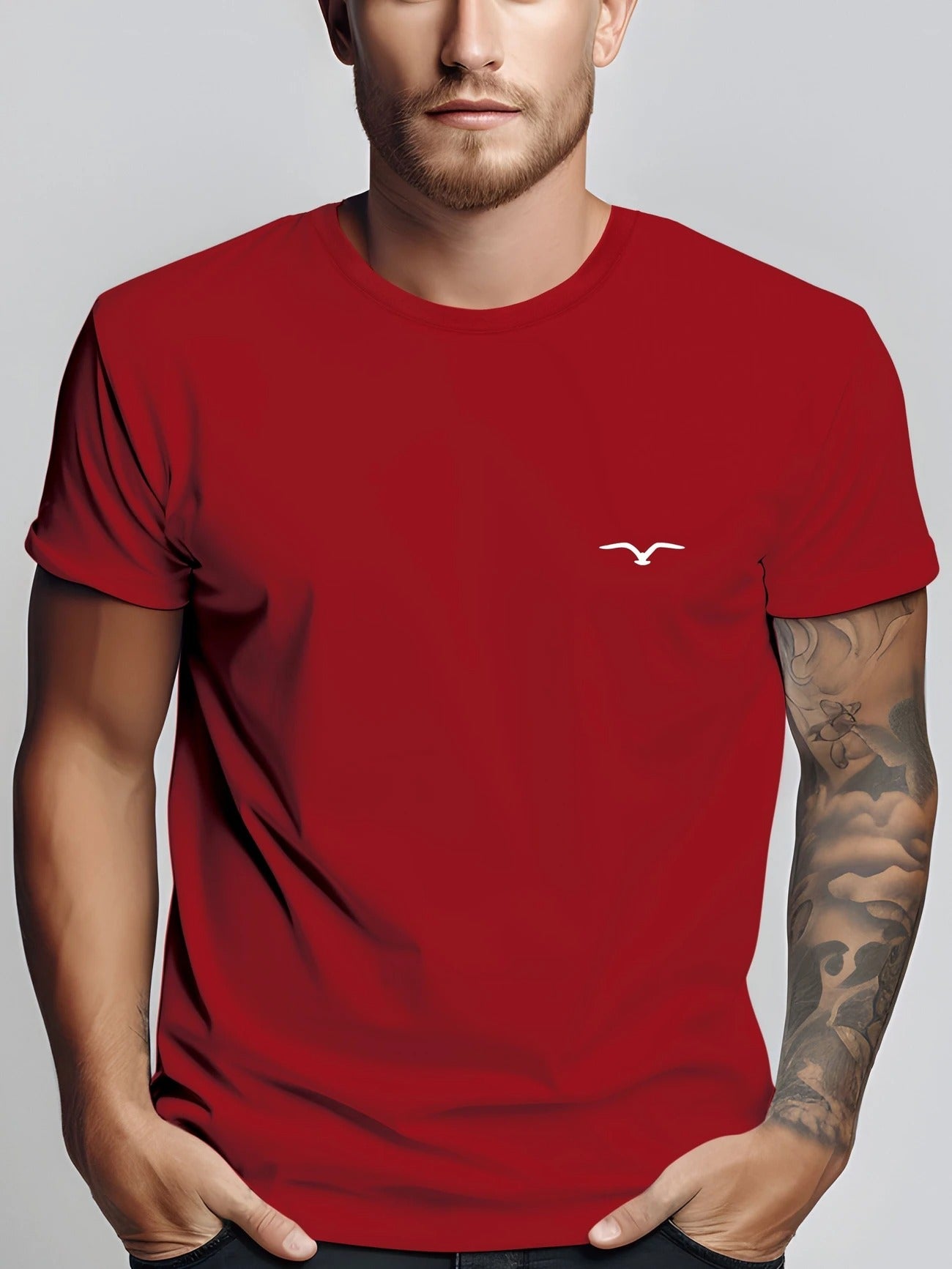 Seagull Print Casual T-shirt