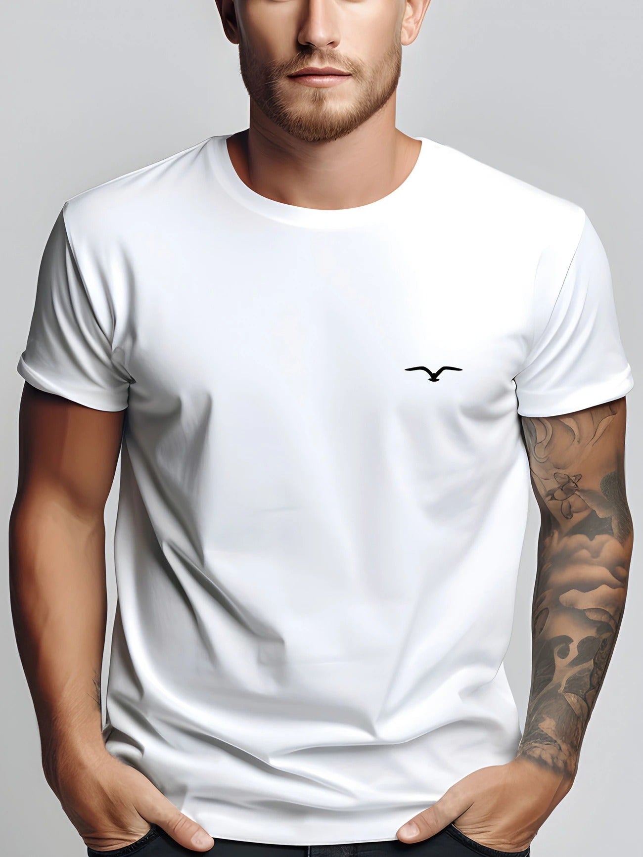 Seagull Print Casual T-shirt