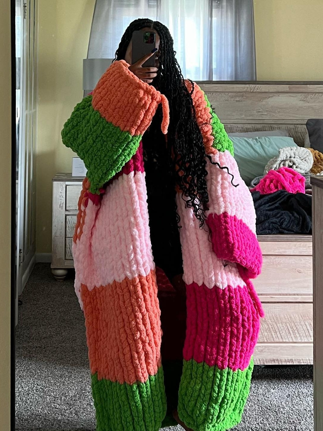 Thickened Sweater Loose Long Cardigan