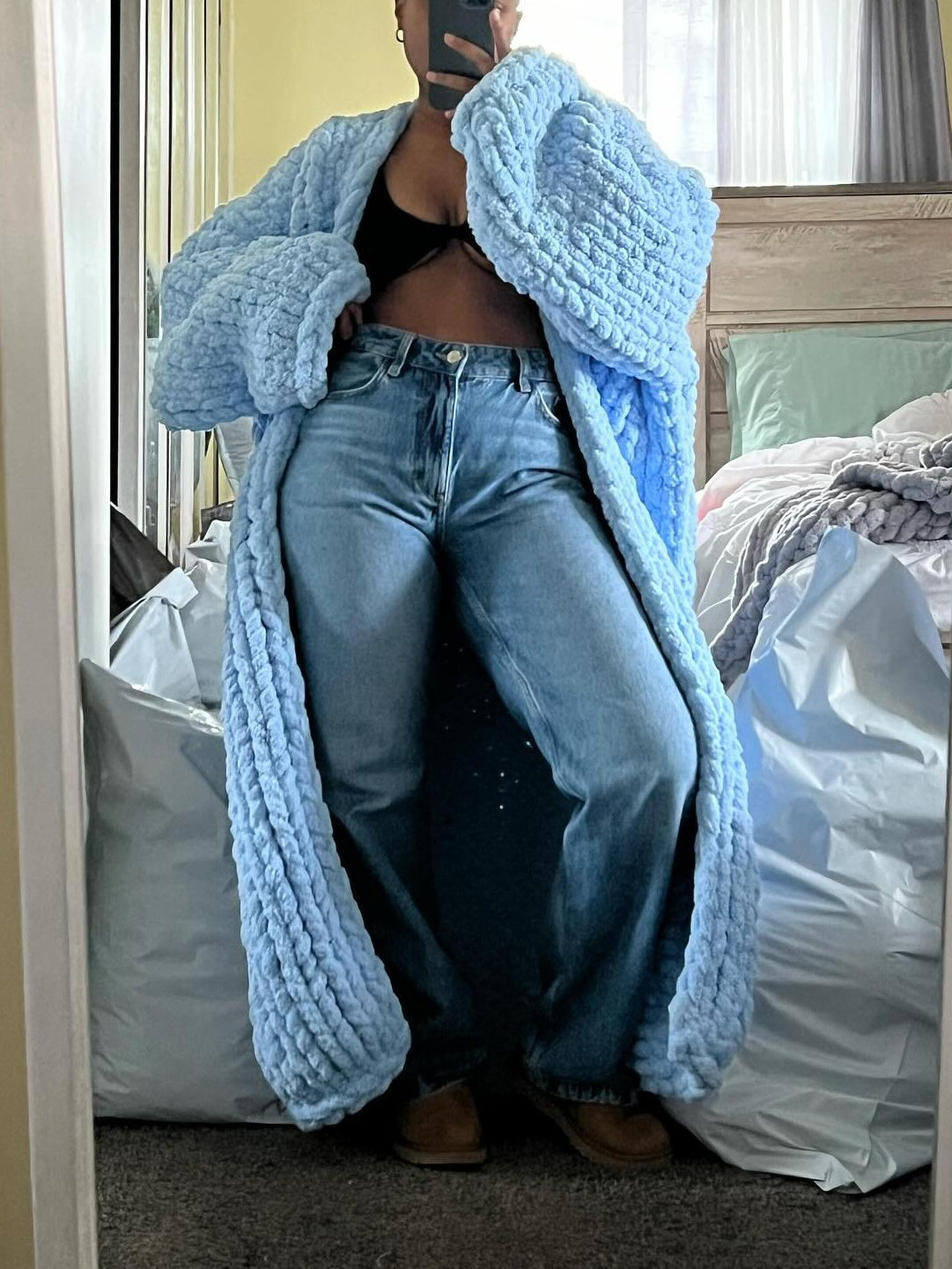 Thickened Sweater Loose Long Cardigan