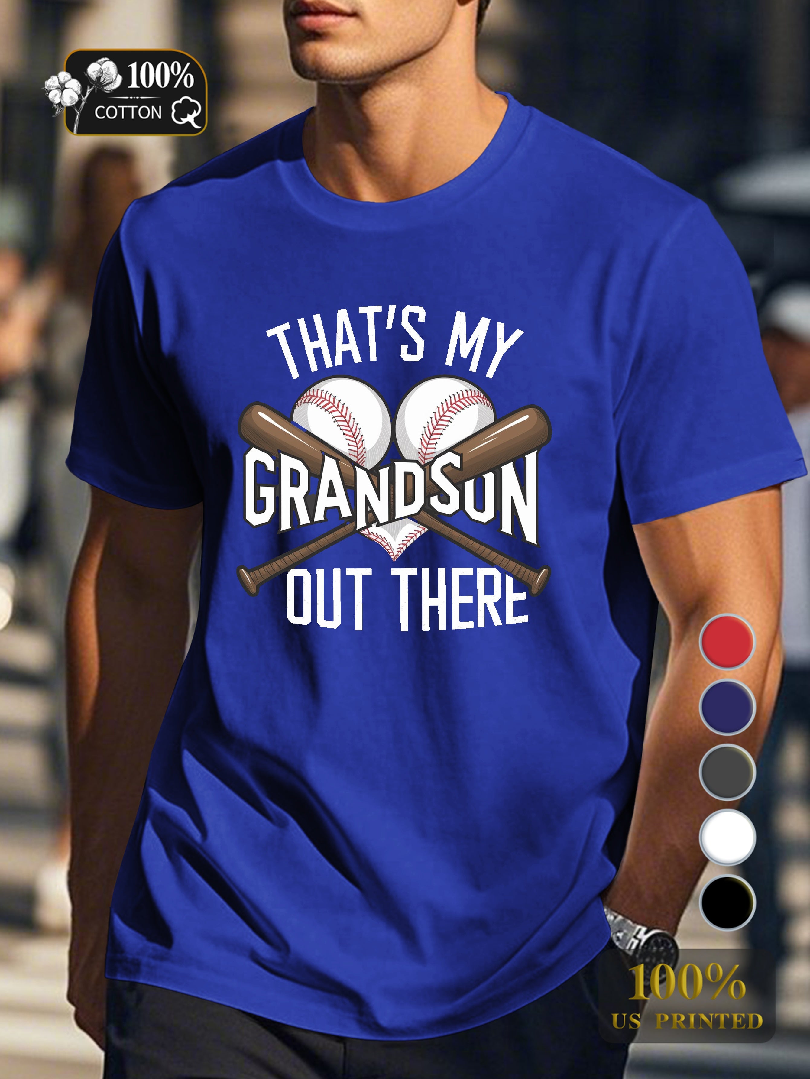 THAT S MY GRANDSON OUT THERE Men's pure cotton Tshirt Comfort Fit