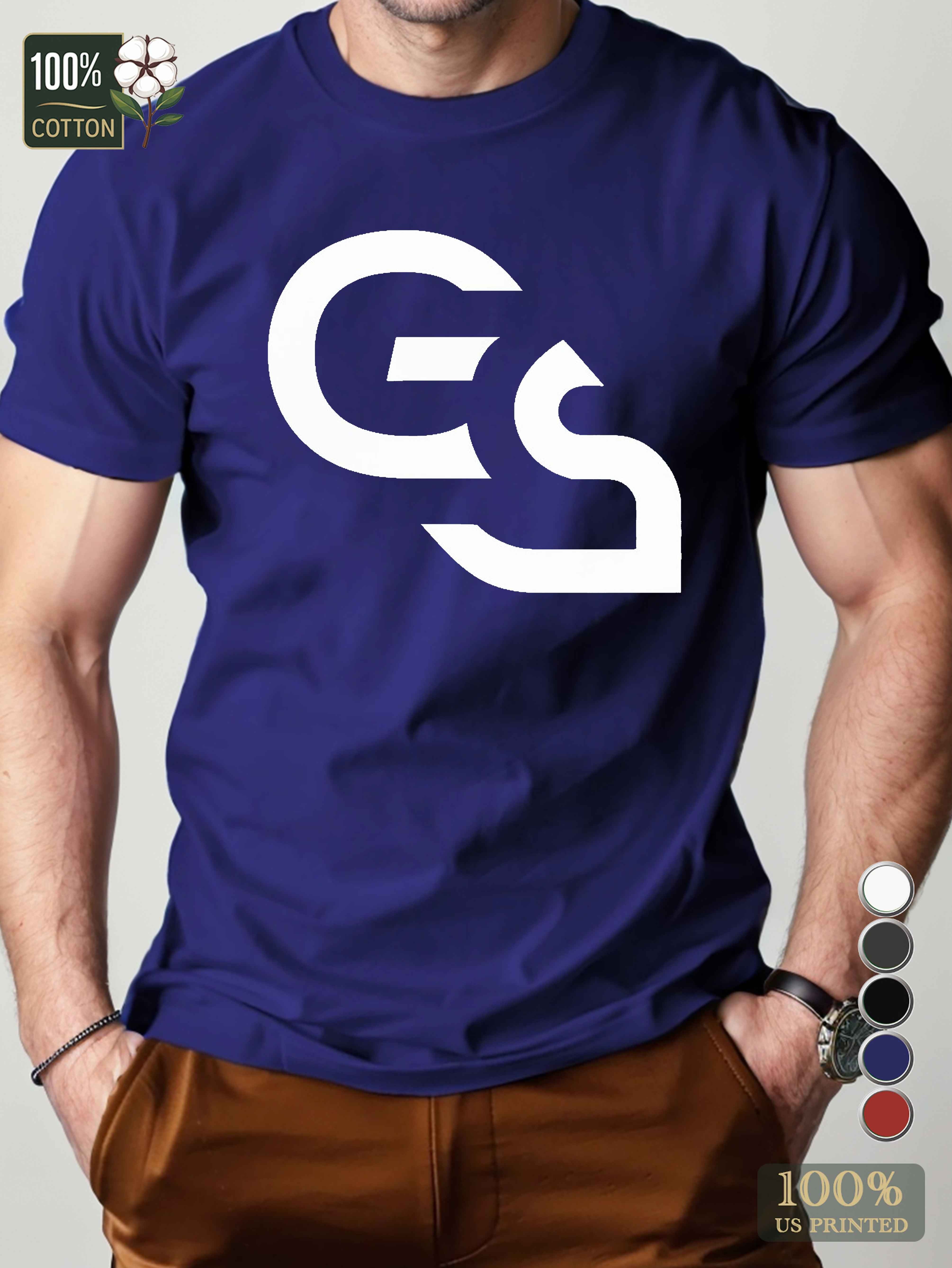 GS in electronic style Men's pure cotton Tshirt Comfort Fit