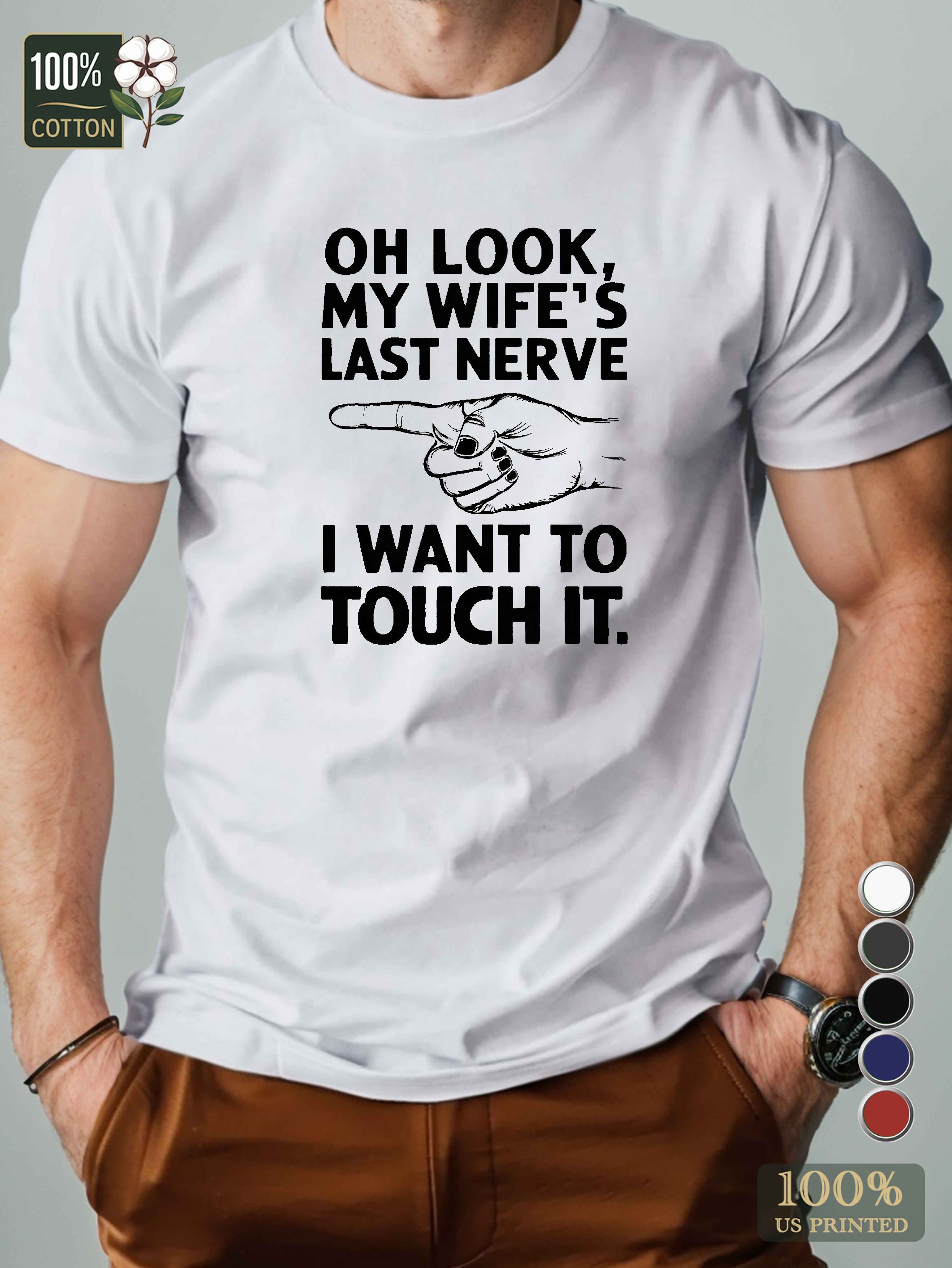 humorous text illustration Men's pure cotton Tshirt Comfort Fit