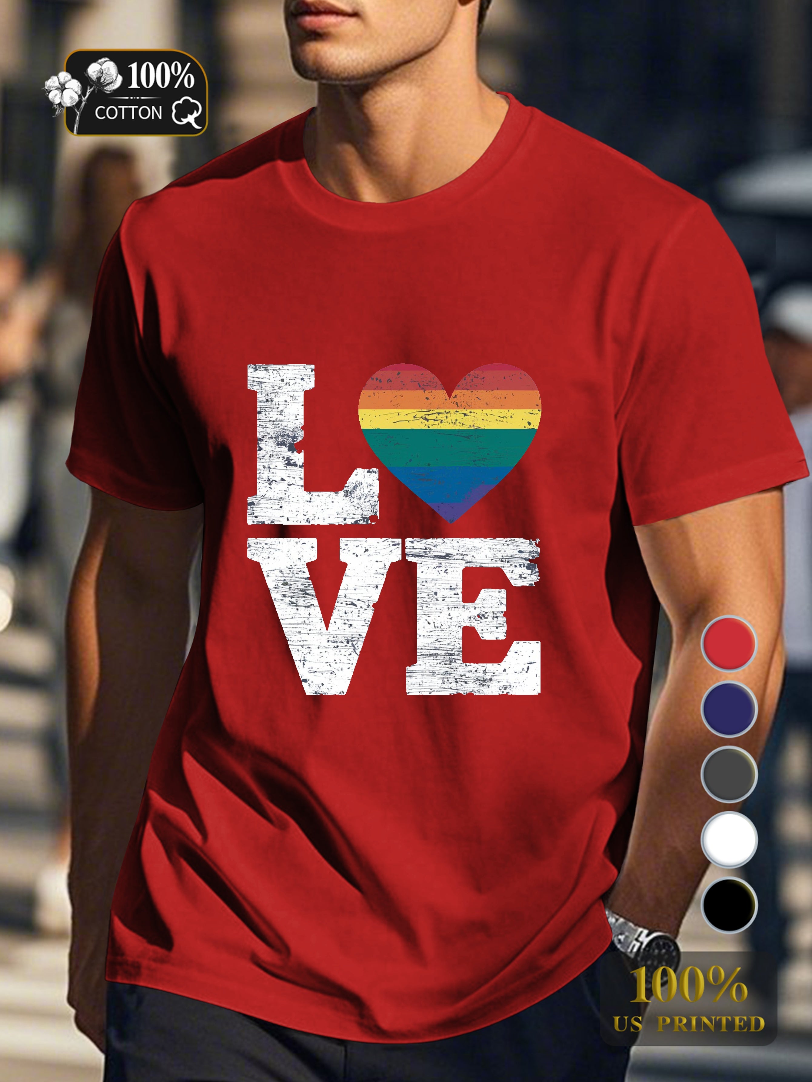 Top 0718 2 Men's pure cotton Tshirt Comfort Fit