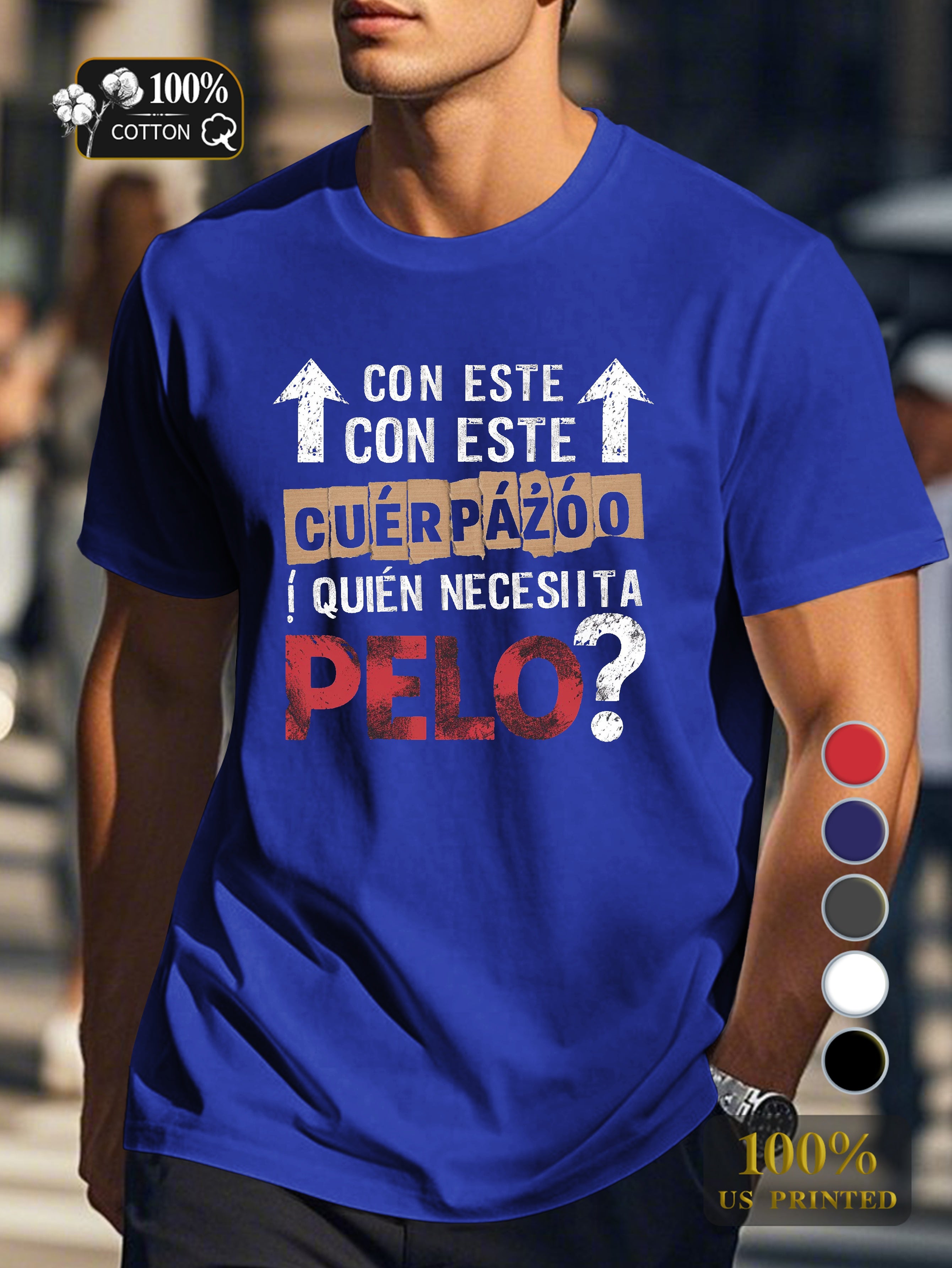 Spanish humorous illustration Men's pure cotton Tshirt Comfort Fit