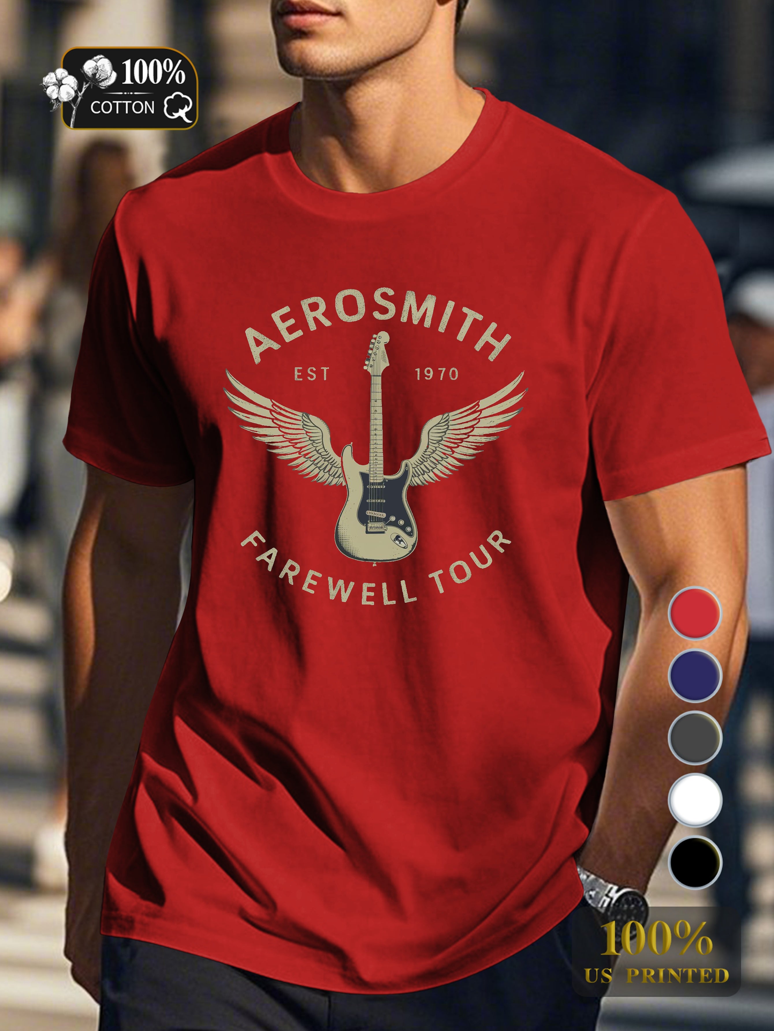 AEROSMITH FAREWELL TOUR Men's pure cotton Tshirt Comfort Fit