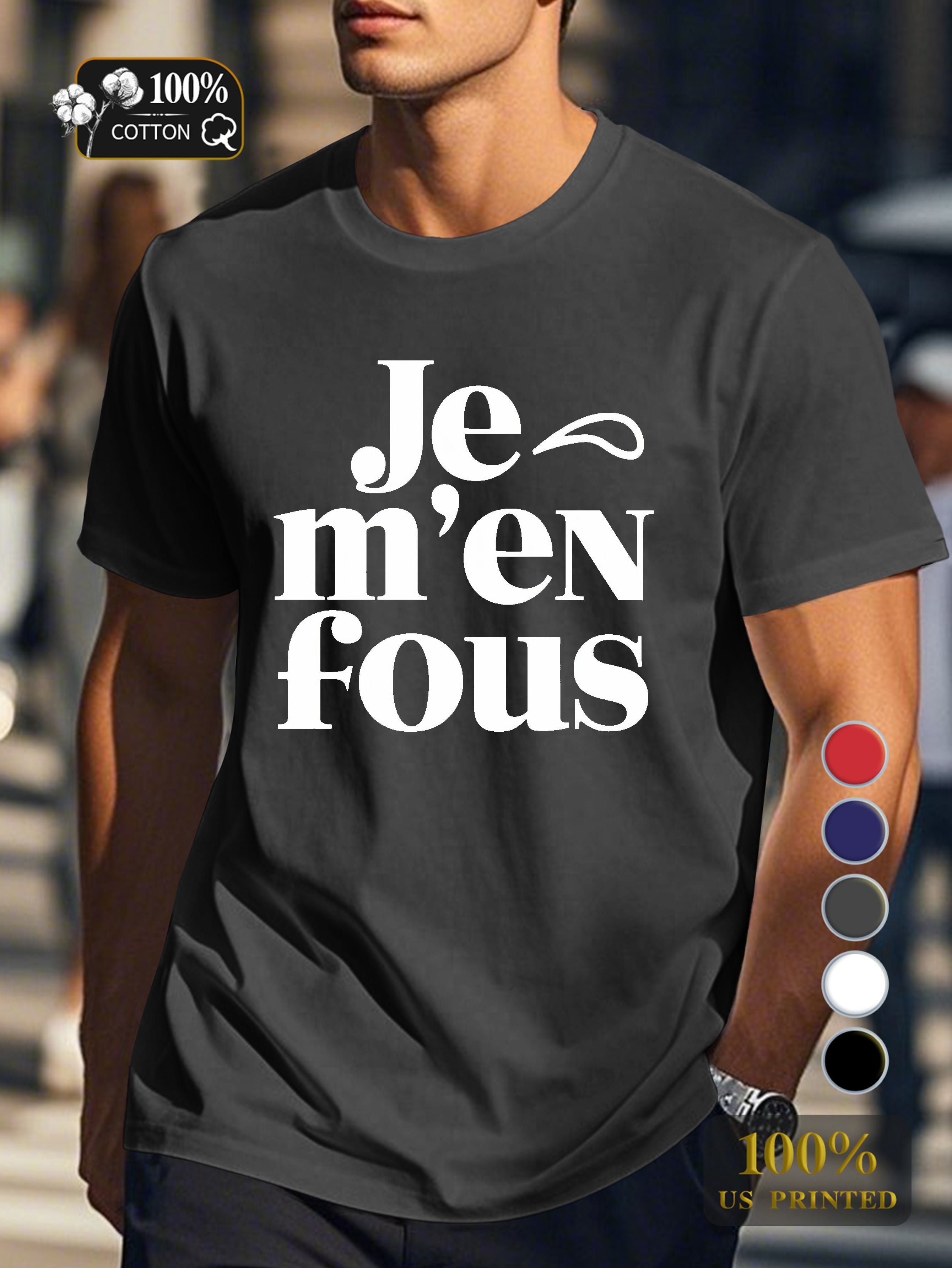 I DON T CARE Men's pure cotton Tshirt Comfort Fit