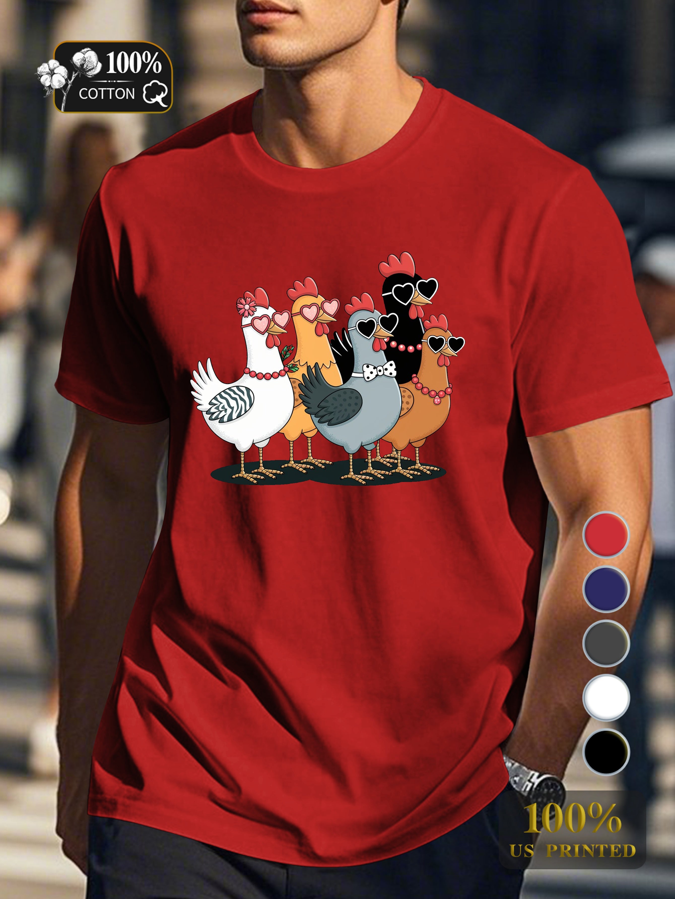 Top 0718 4 Men's pure cotton Tshirt Comfort Fit