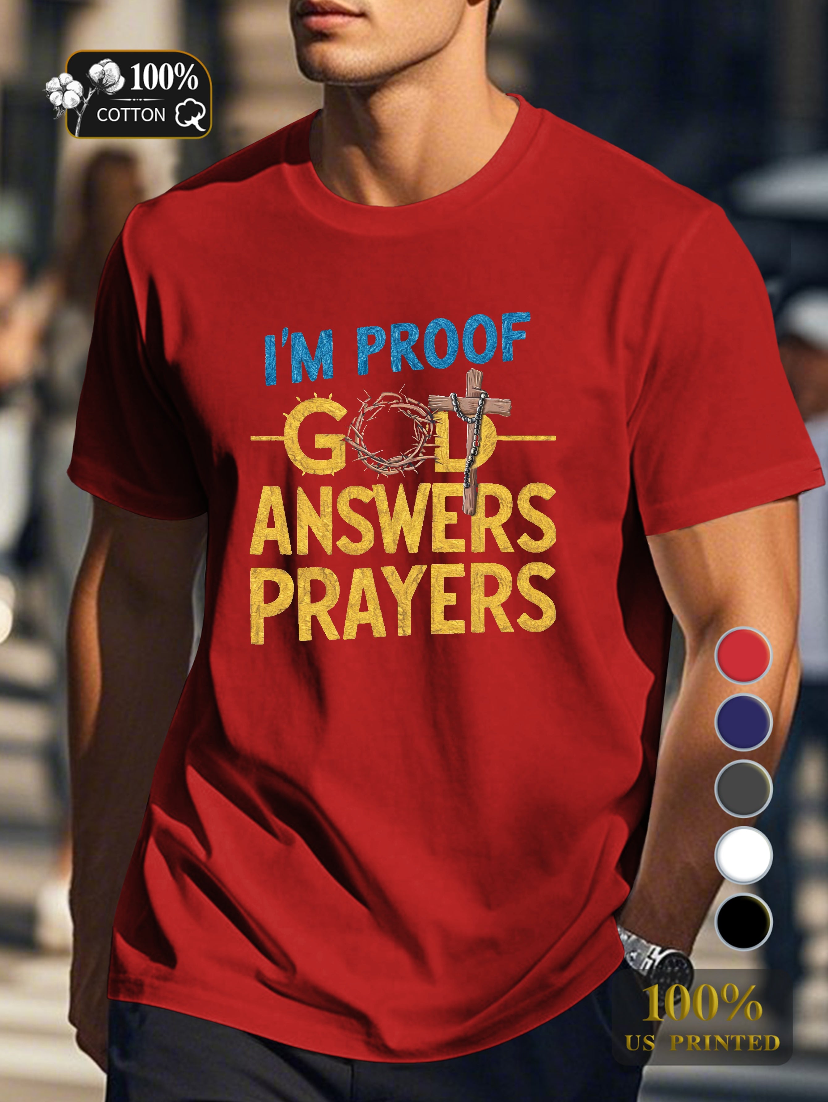 I M PROOF Men's pure cotton Tshirt Comfort Fit