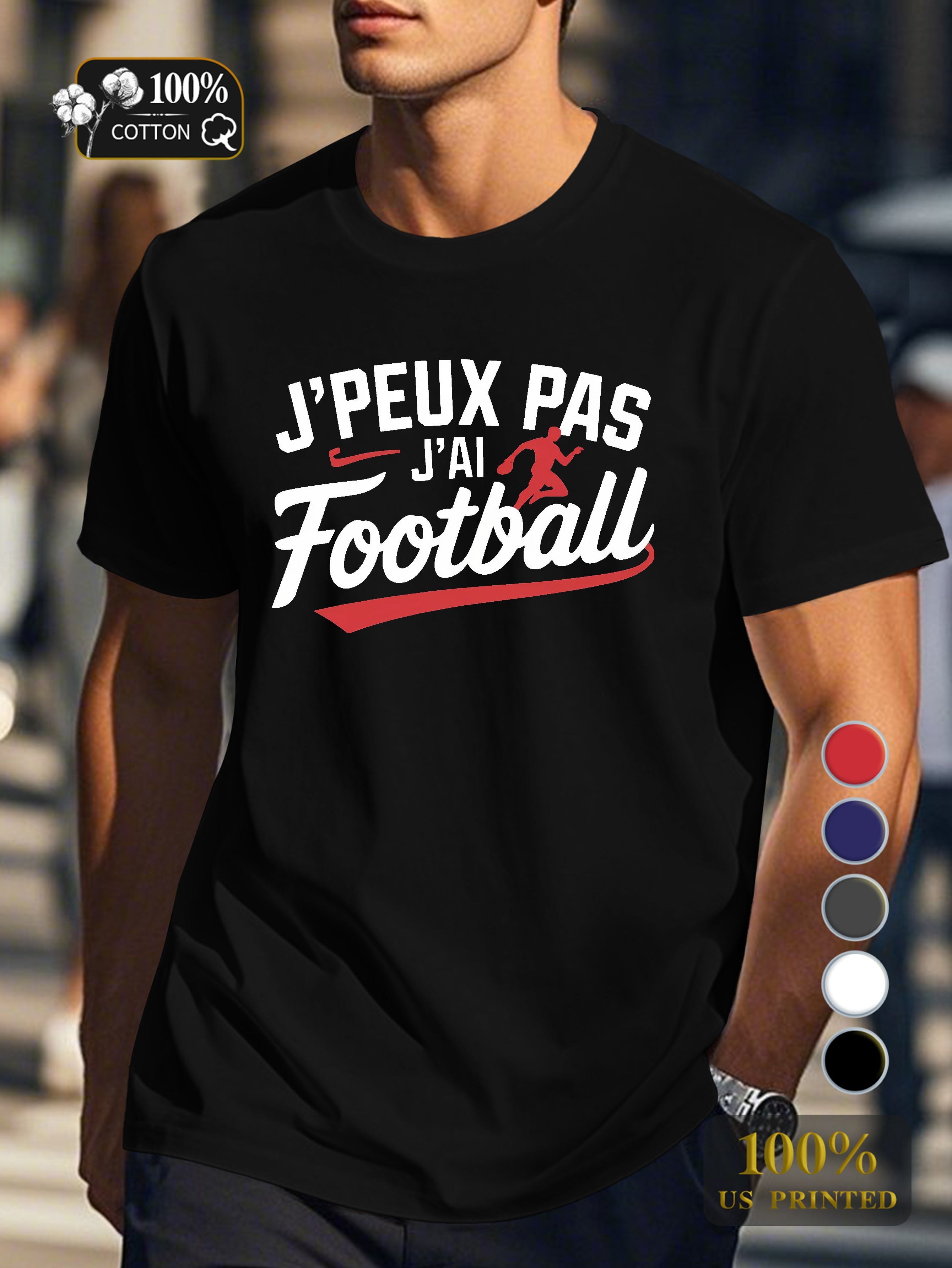 I can t I have football Men's pure cotton Tshirt Comfort Fit