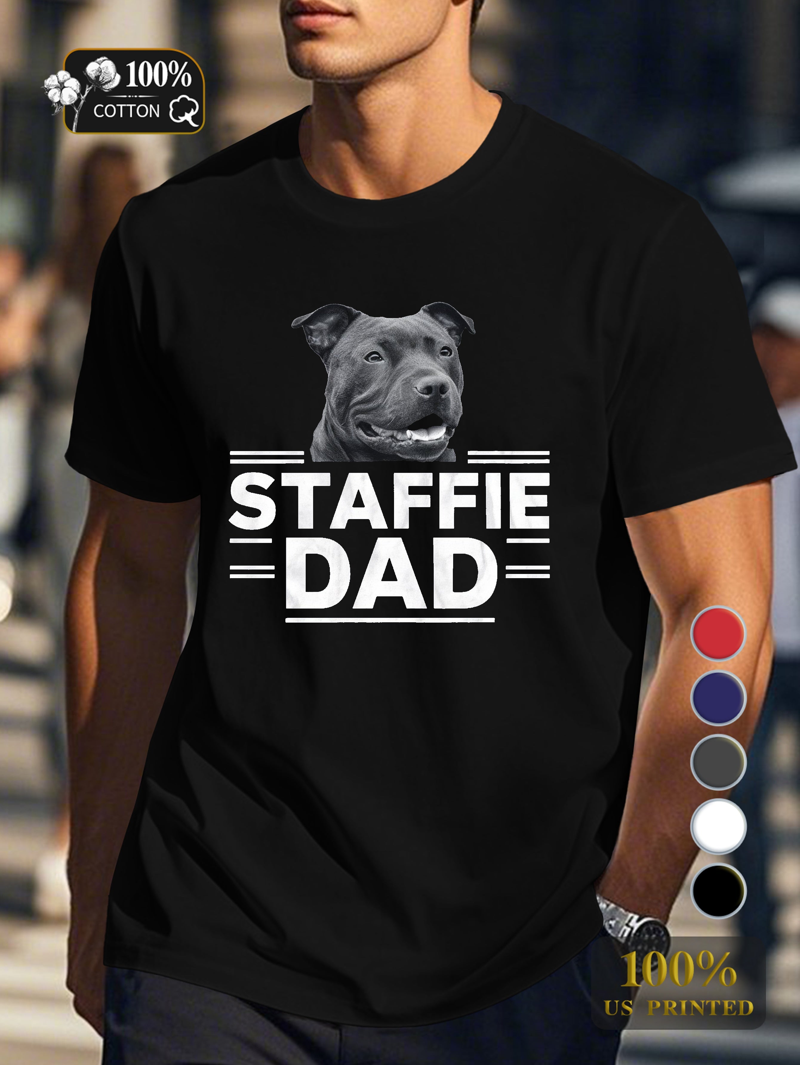 STAFFIE DAD Men's pure cotton Tshirt Comfort Fit