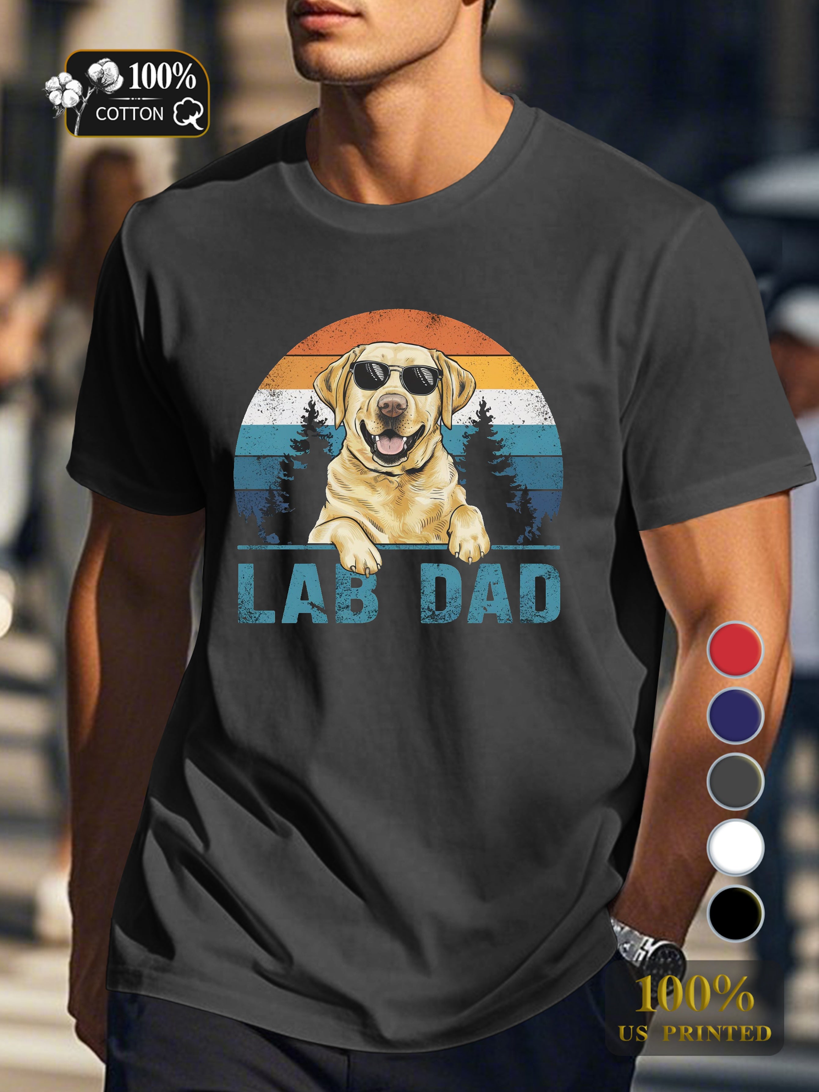 LAB DAD Men's pure cotton Tshirt Comfort Fit