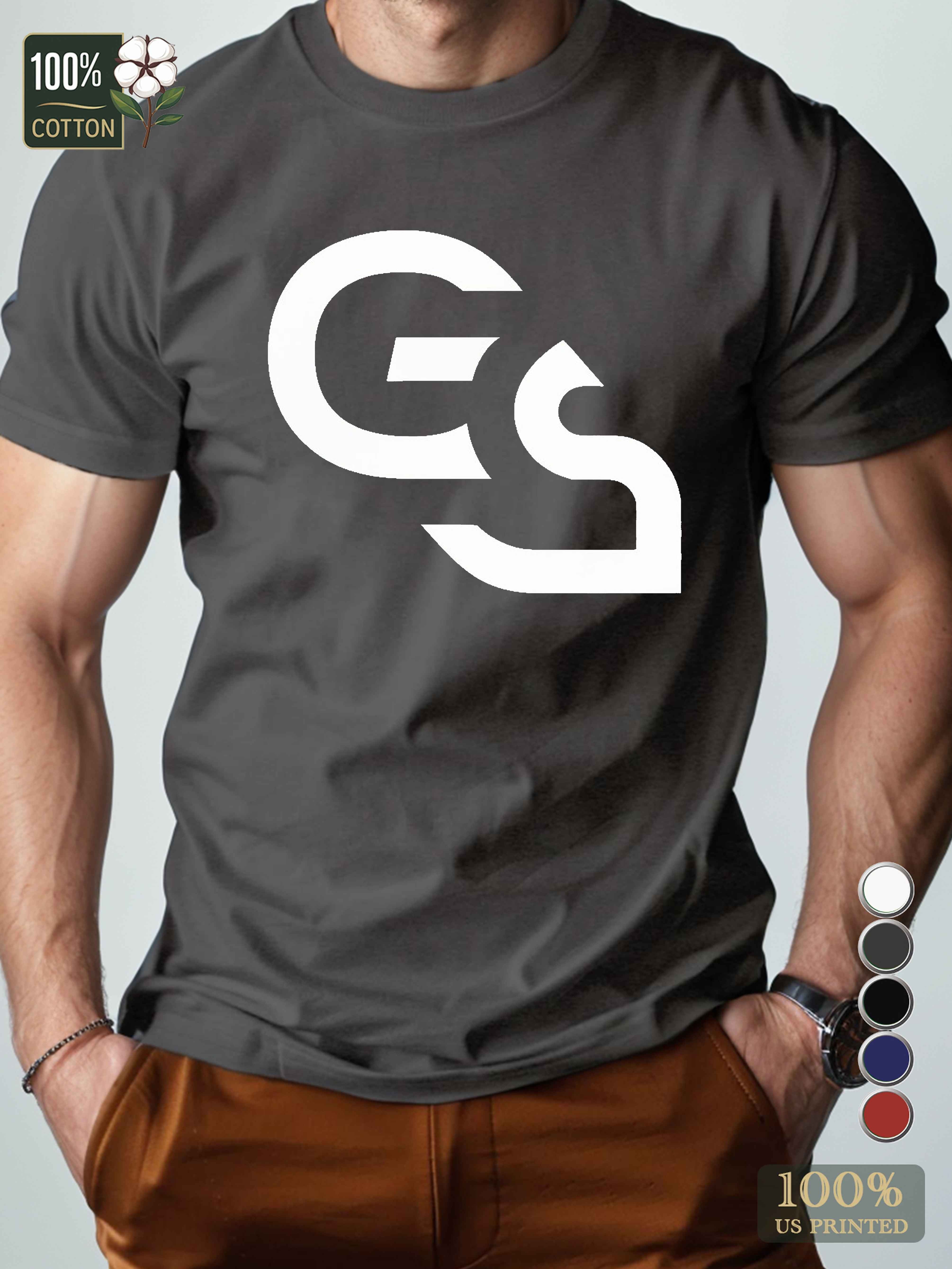 GS in electronic style Men's pure cotton Tshirt Comfort Fit