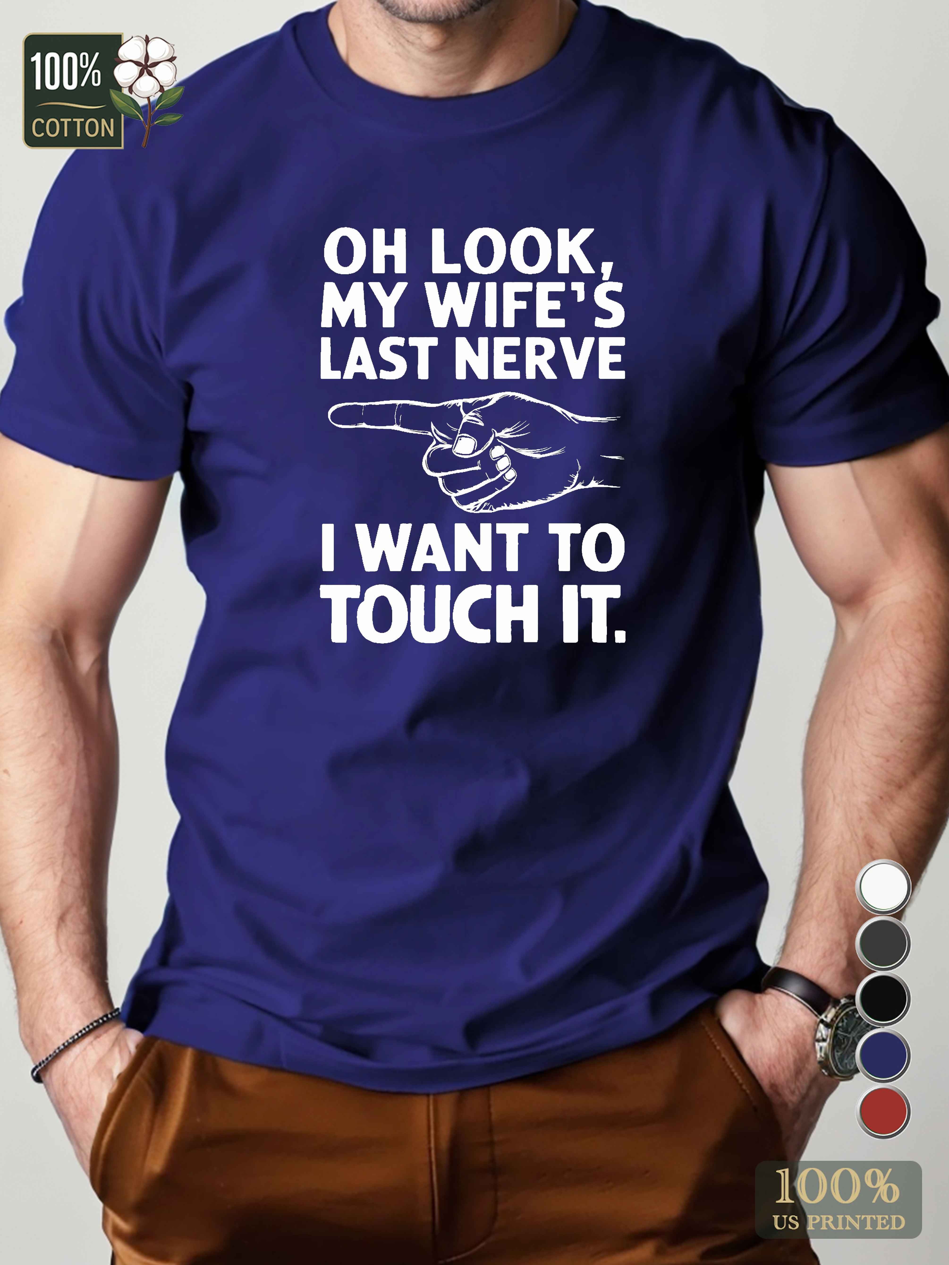 humorous text illustration Men's pure cotton Tshirt Comfort Fit