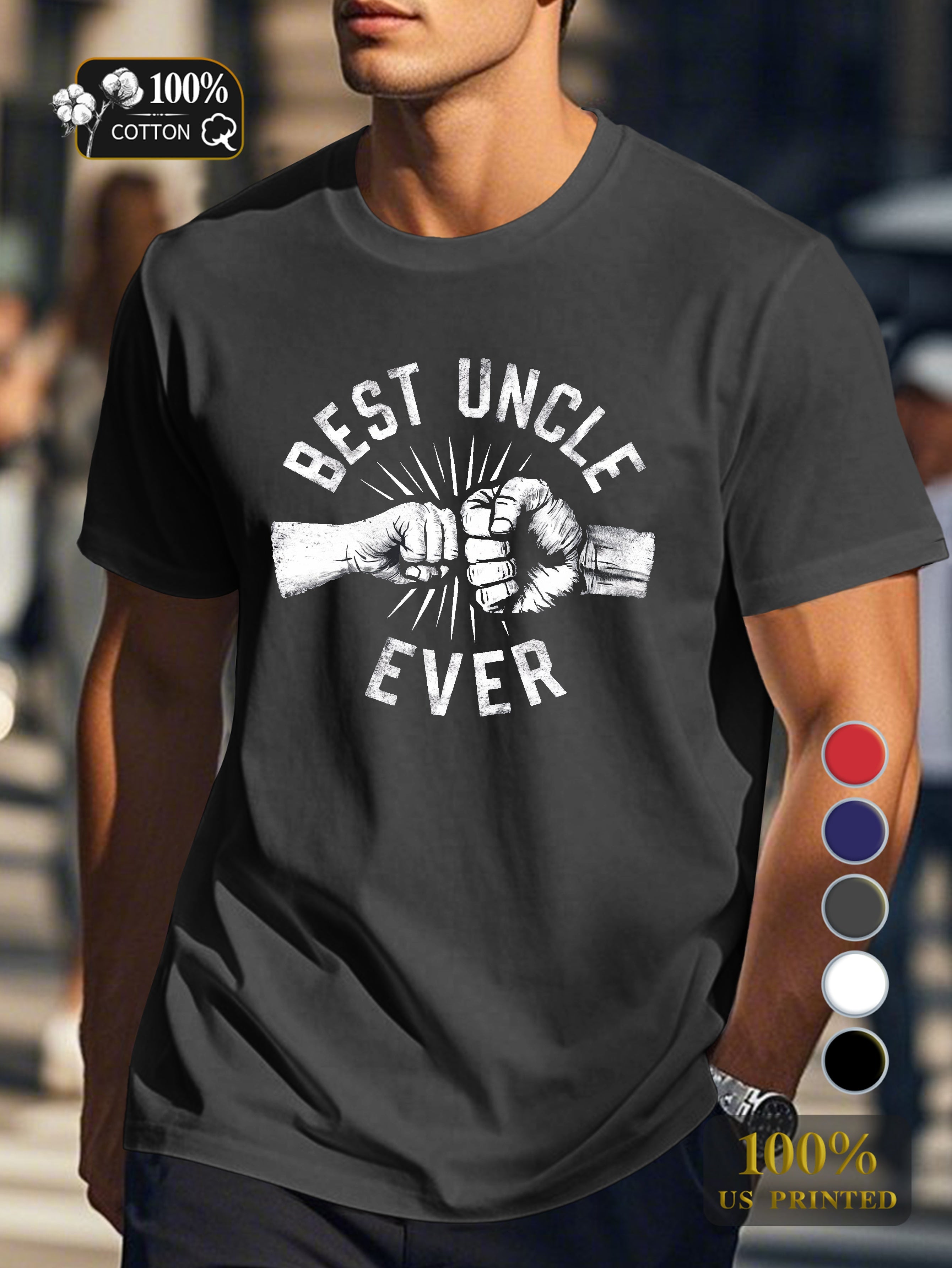 BEST UNCLE EVER Men's pure cotton Tshirt Comfort Fit