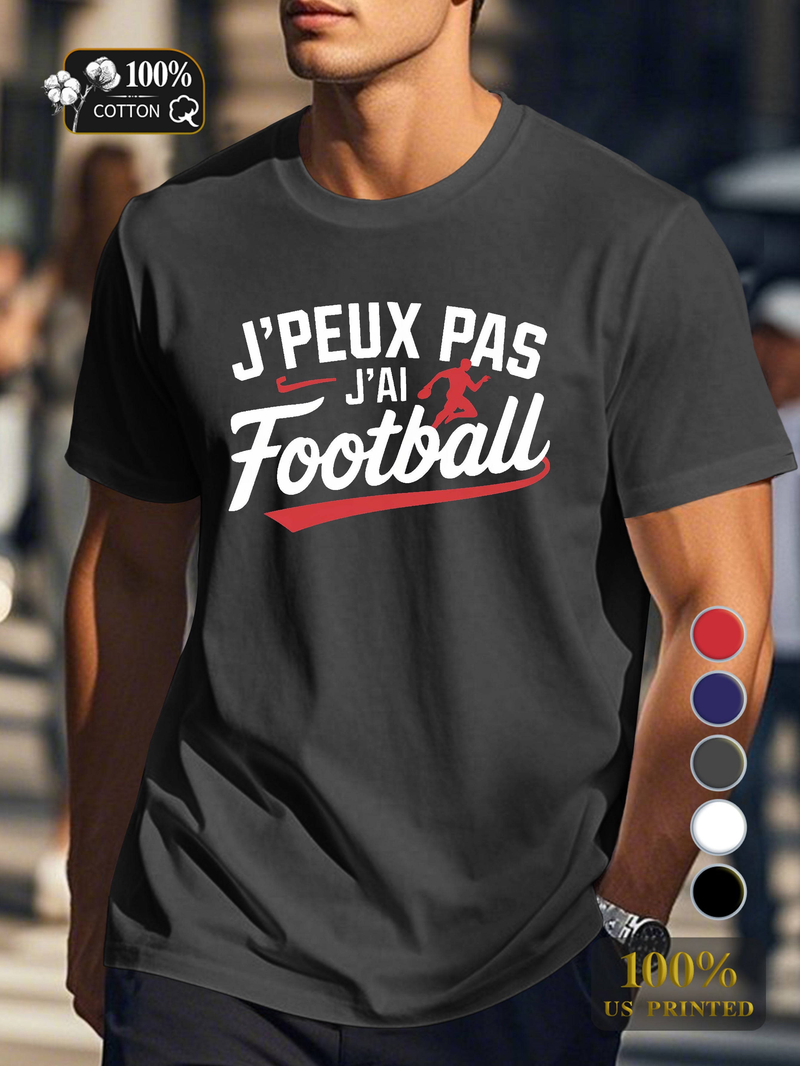 I can t I have football Men's pure cotton Tshirt Comfort Fit