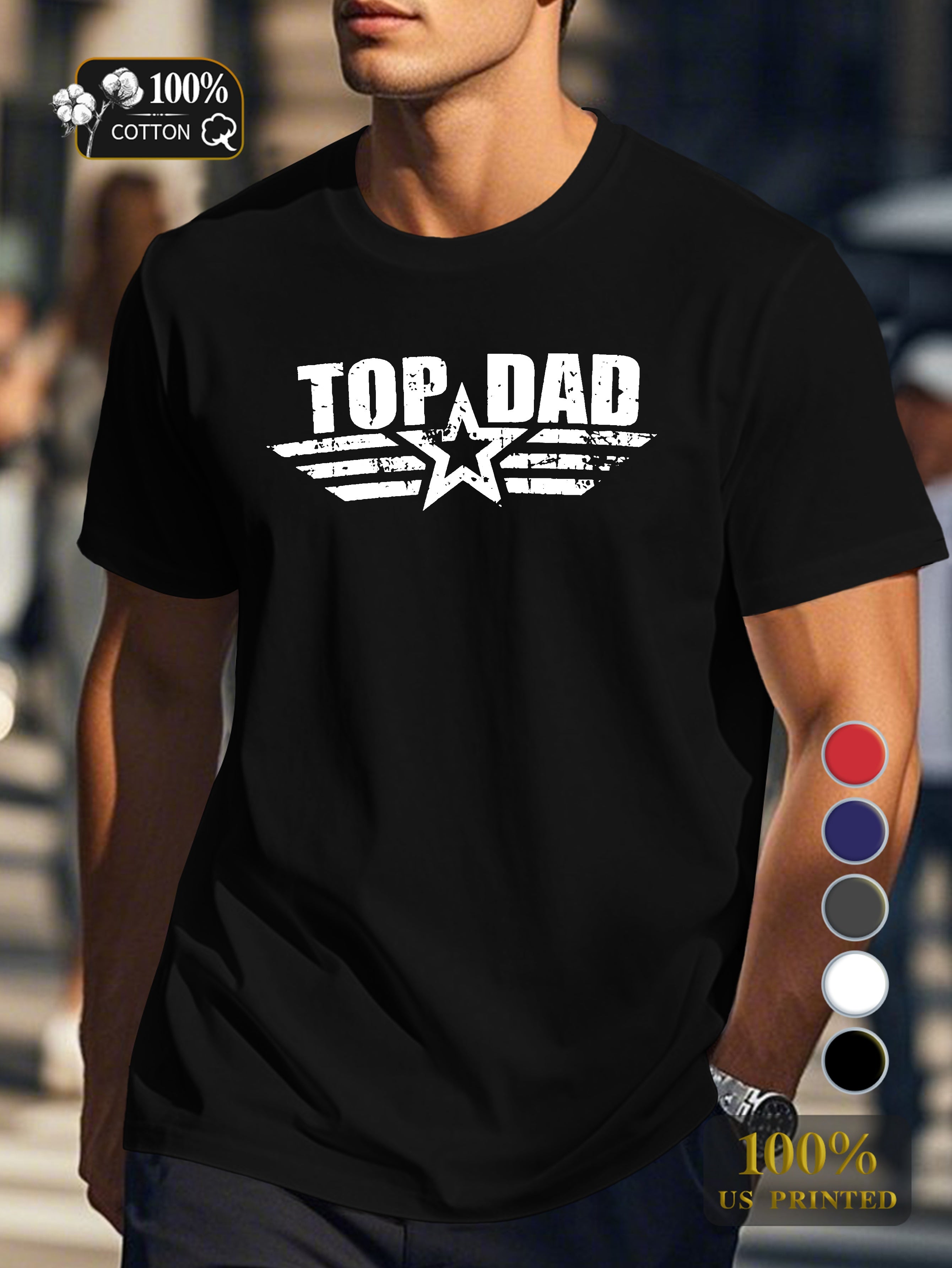 Top Dad Men's pure cotton Tshirt Comfort Fit