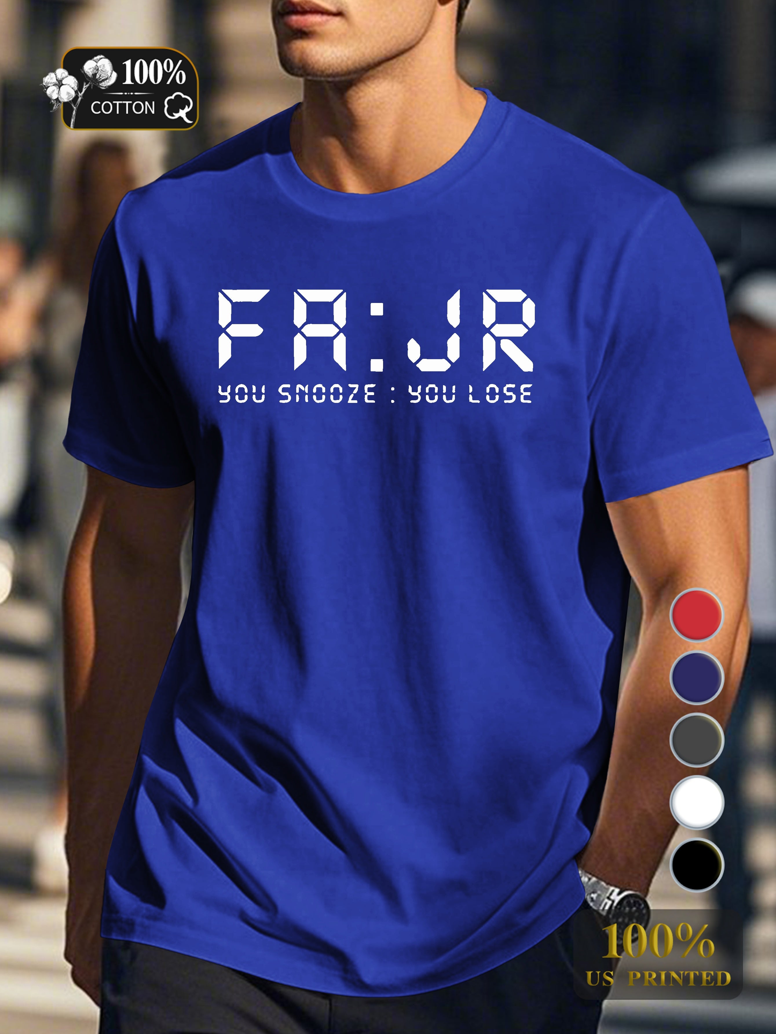 YOU SNOOZE YOU LOSE Men's pure cotton Tshirt Comfort Fit