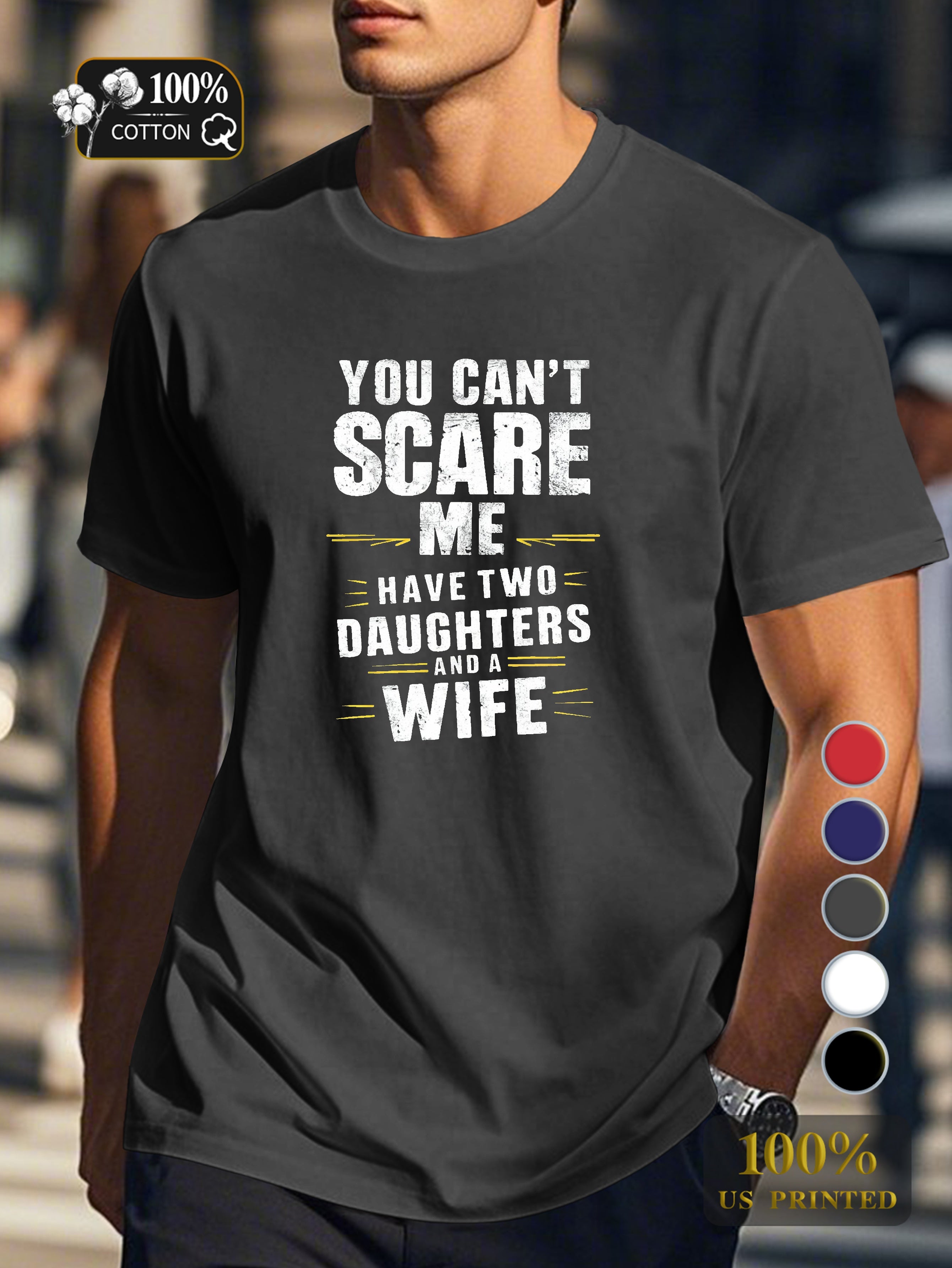 YOU CAN T SCARE ME Men's pure cotton Tshirt Comfort Fit