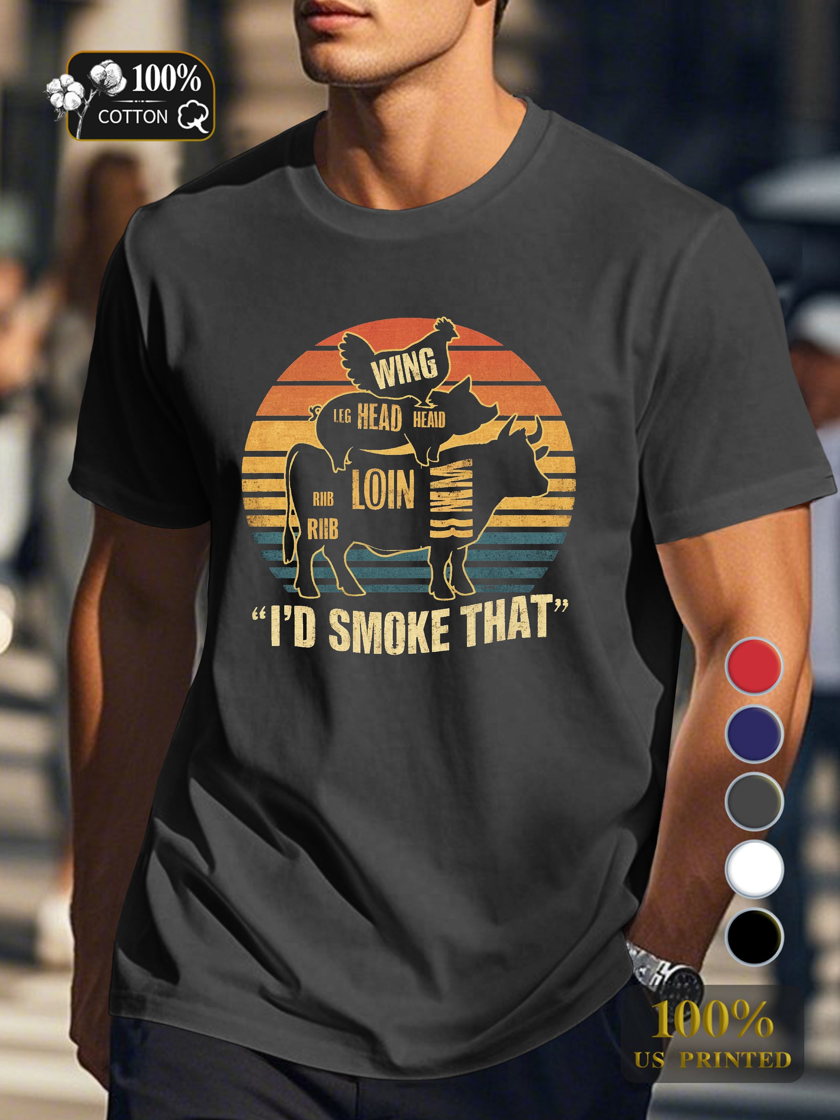 I D SMOKE THAT Men's pure cotton Tshirt Comfort Fit