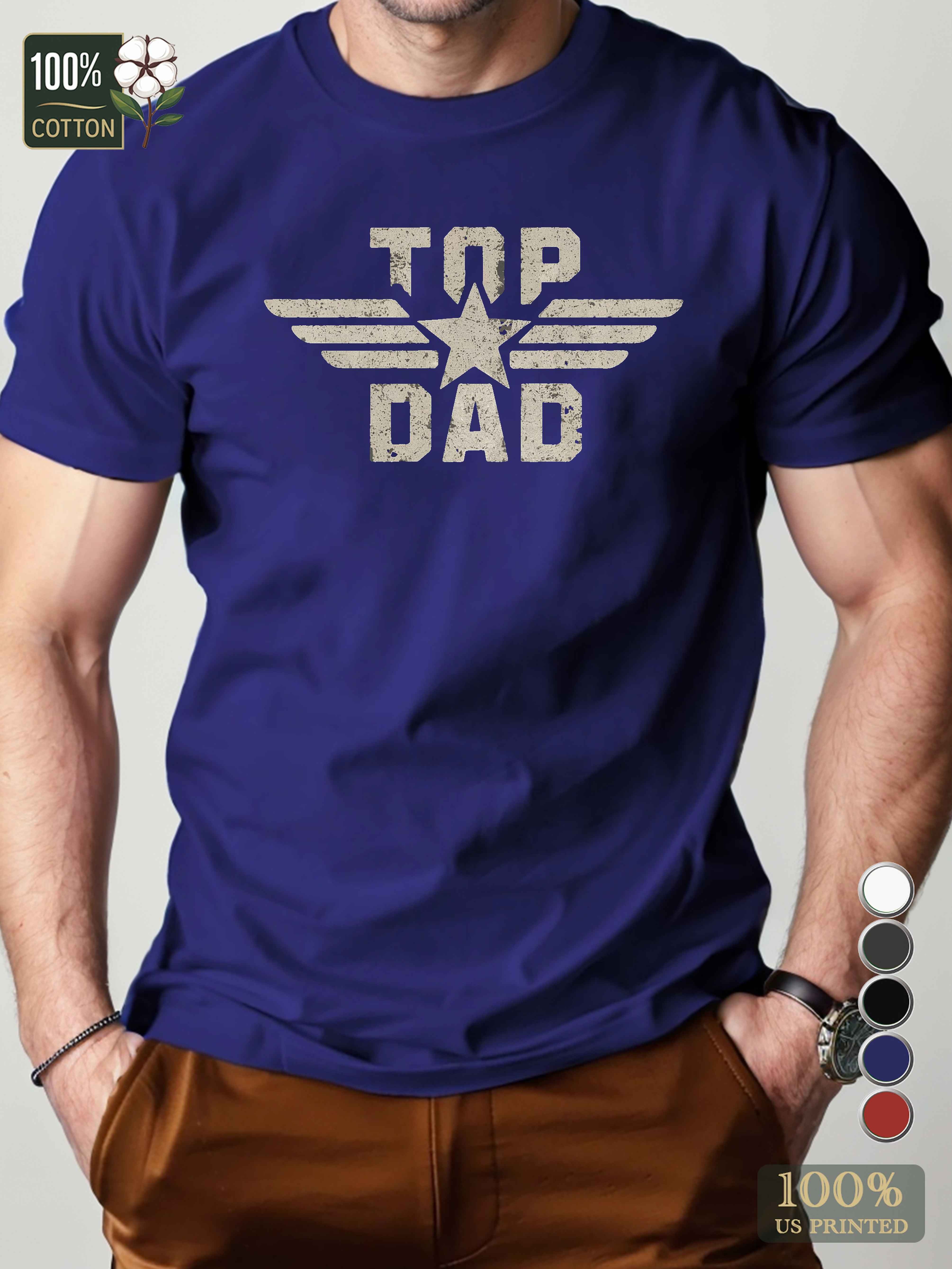 TOP DAD illustration Men's pure cotton Tshirt Comfort Fit