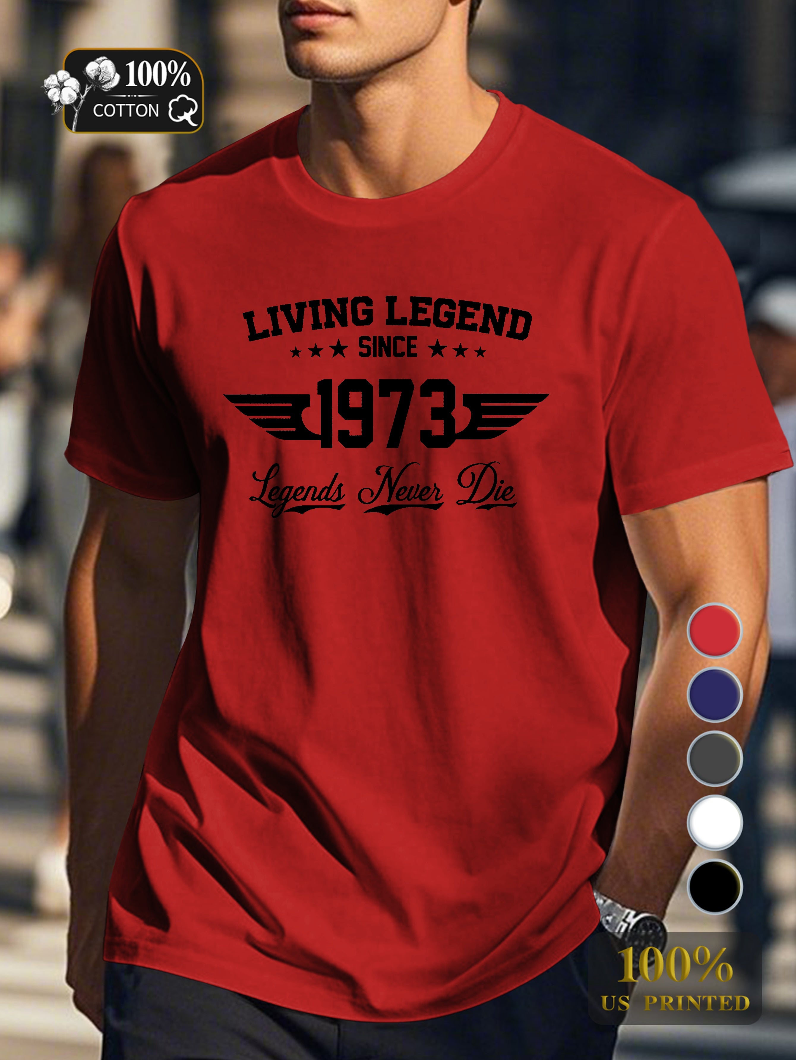 Living Legend Since 1973 Men's pure cotton Tshirt Comfort Fit