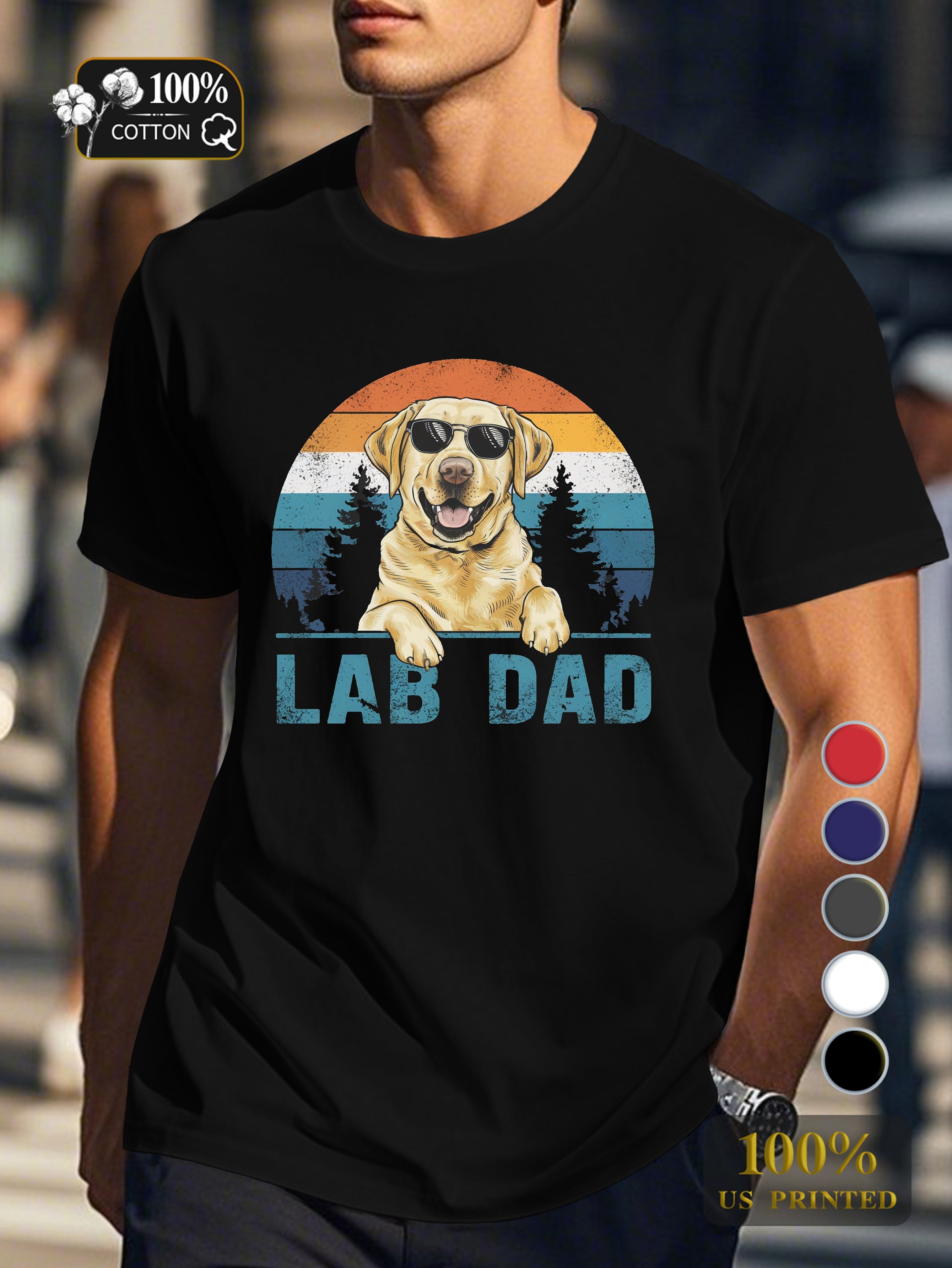 LAB DAD Men's pure cotton Tshirt Comfort Fit