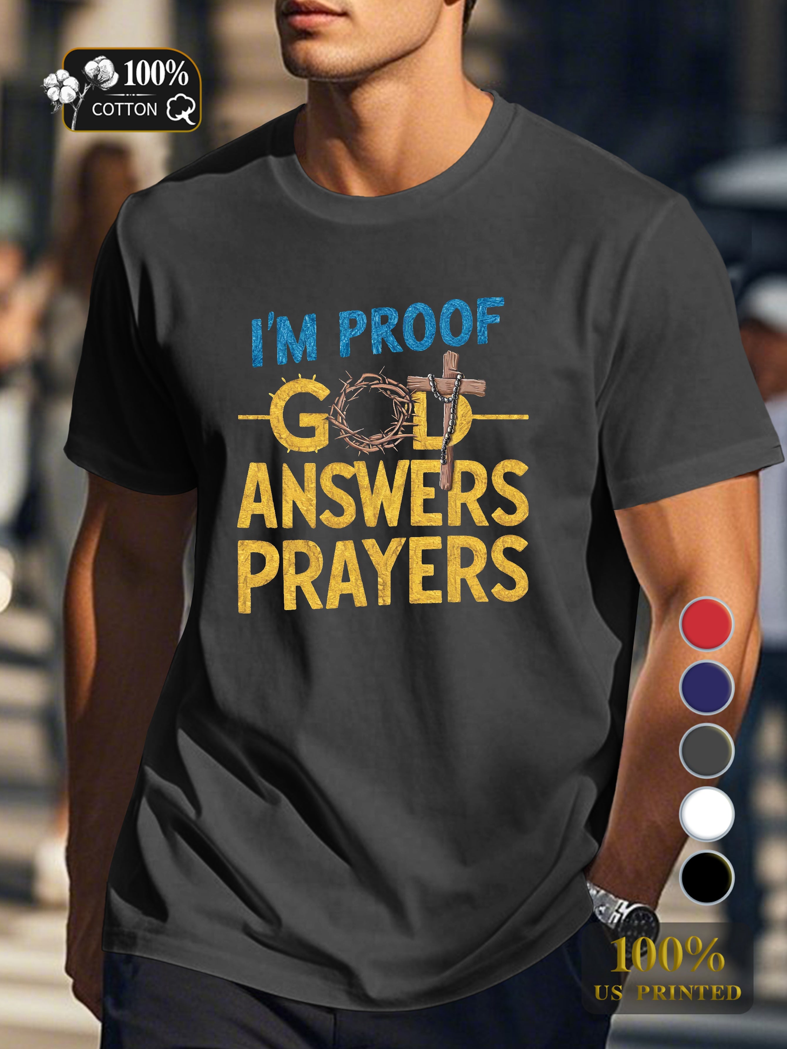 I M PROOF Men's pure cotton Tshirt Comfort Fit