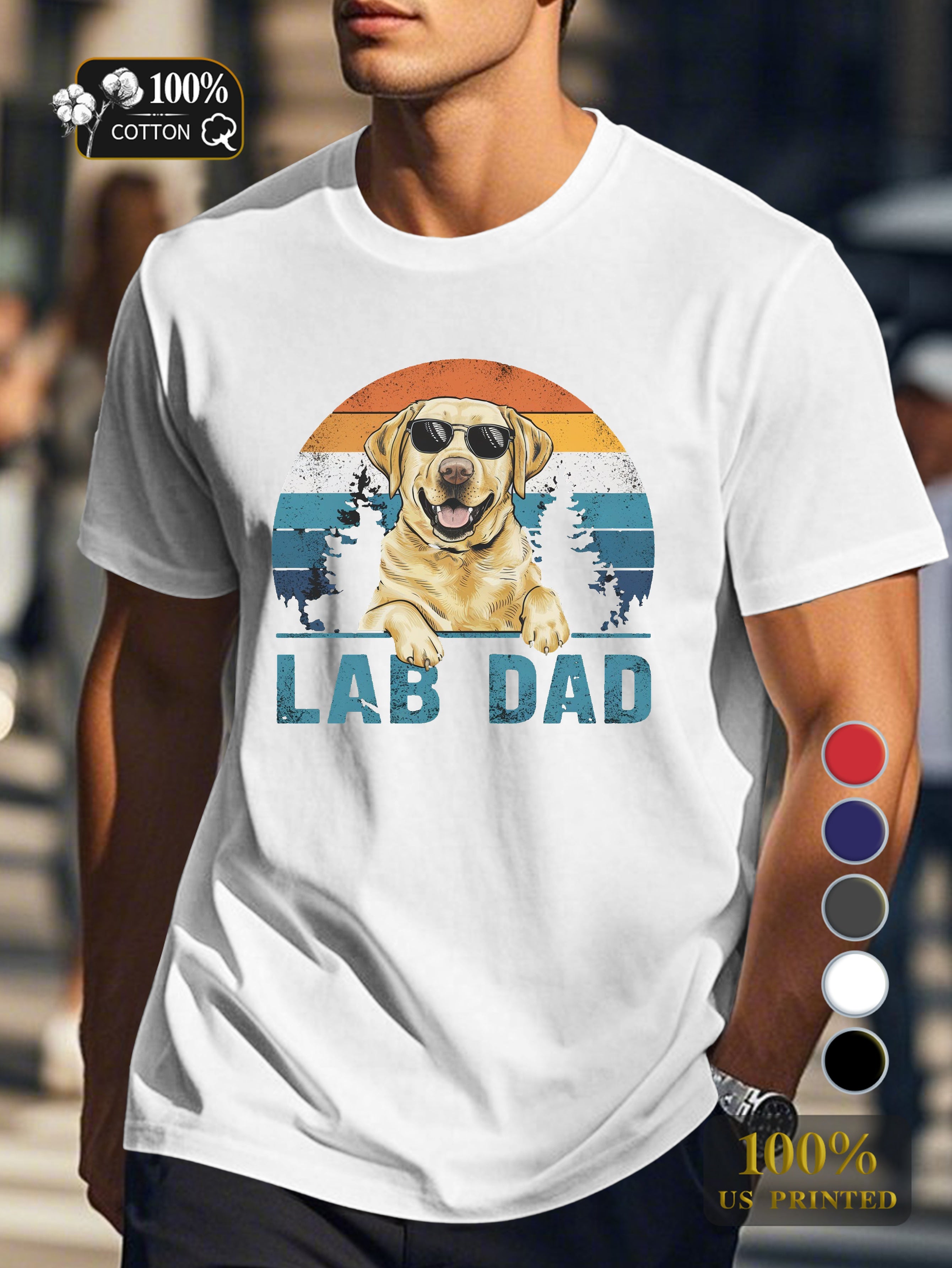 LAB DAD Men's pure cotton Tshirt Comfort Fit