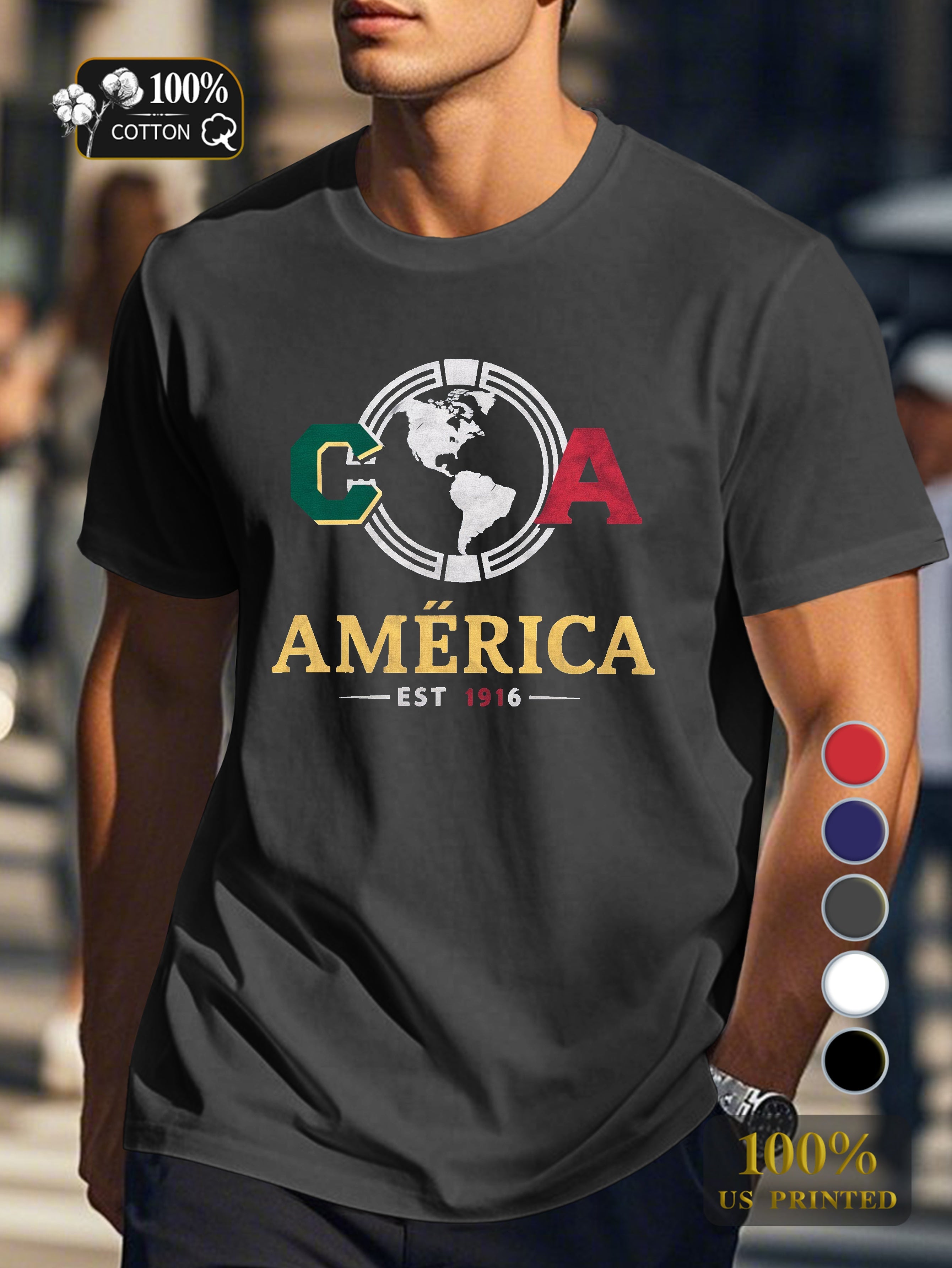 AMERICA emblem Men's pure cotton Tshirt Comfort Fit
